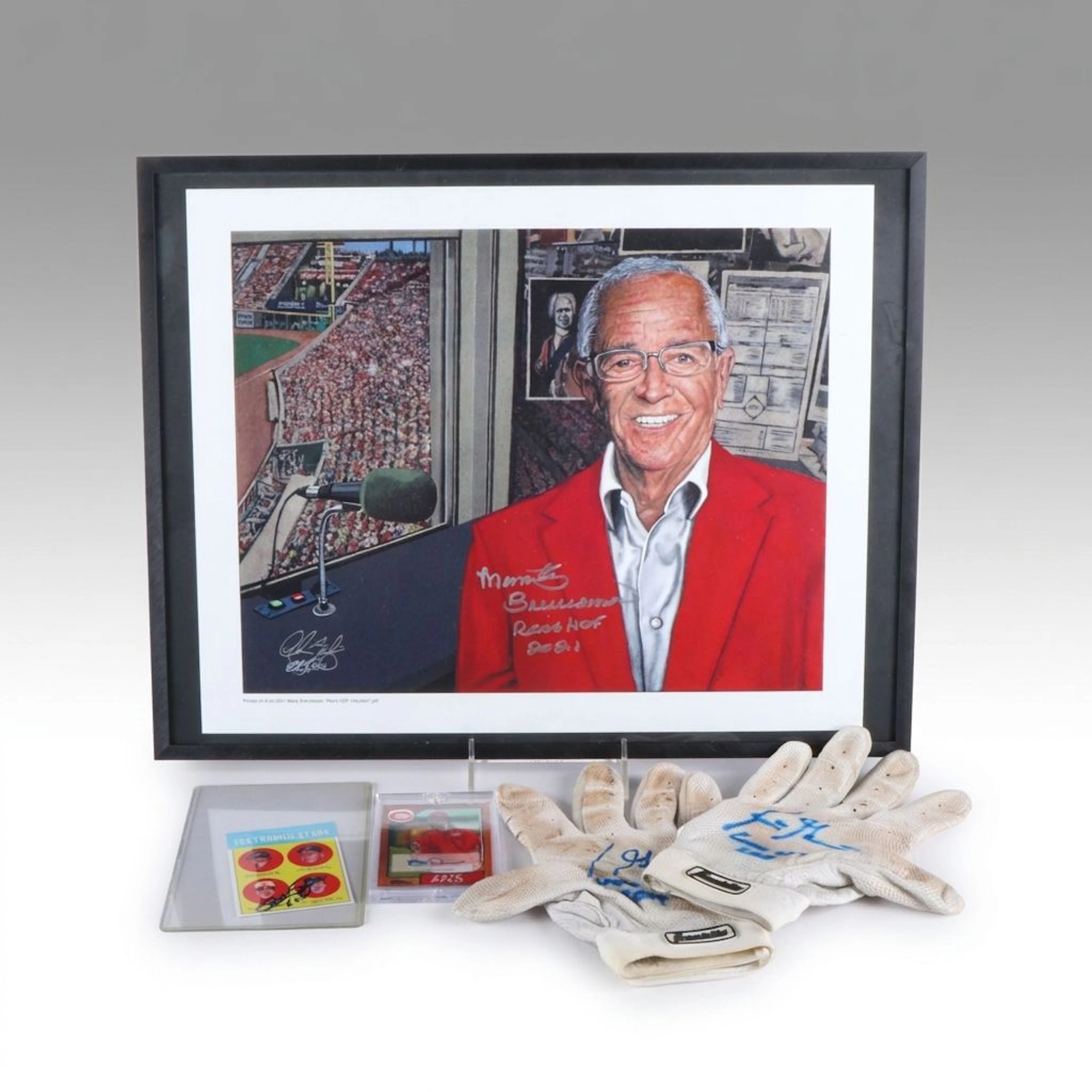 Pete Rose, Marty Brennaman, Eric Davis and Scooter Gennett Signed Items