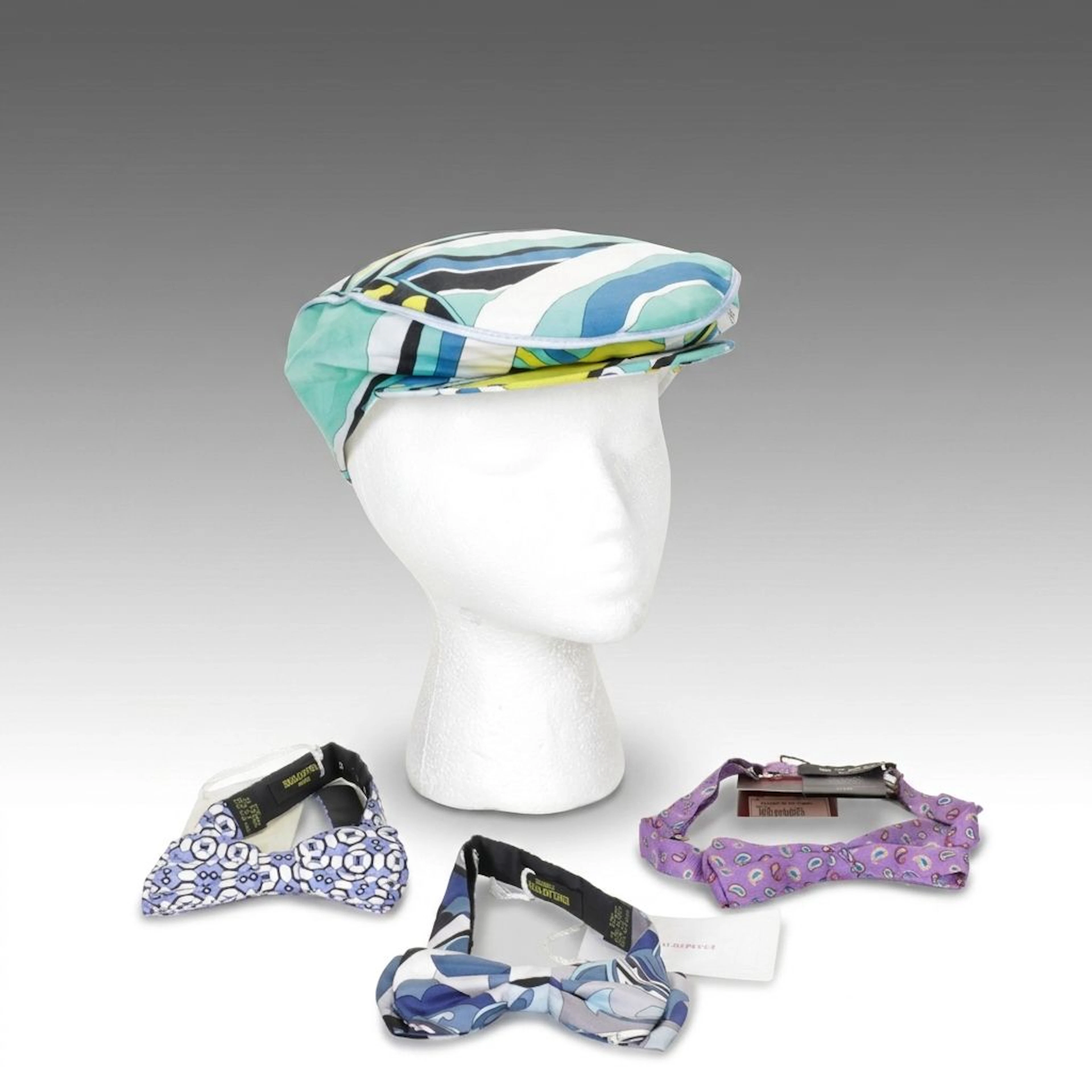 Emilio Pucci Hat and Bow Ties with Other Men's Fashion Accessories