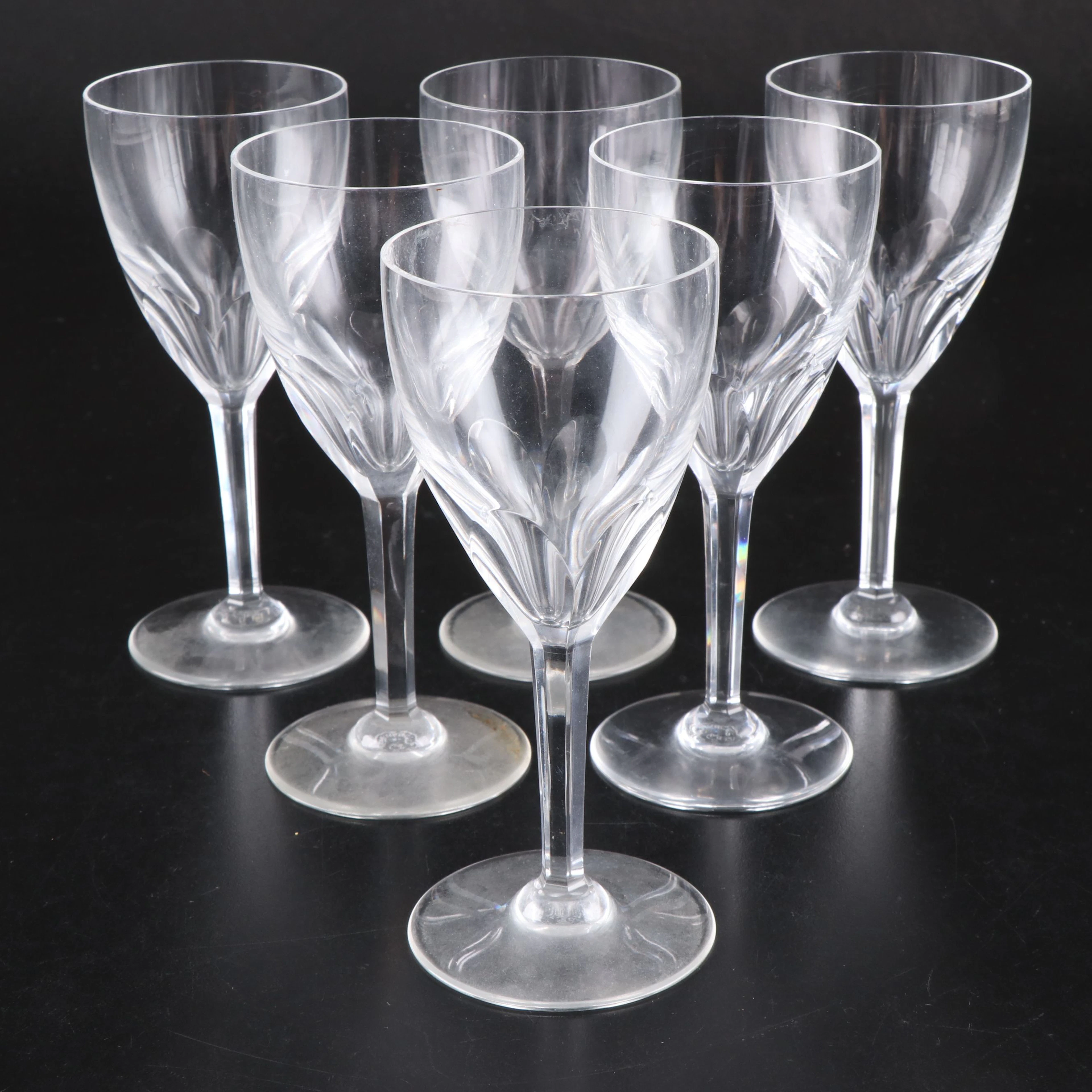 Baccarat "Genova" Crystal Claret Wine Glasses
