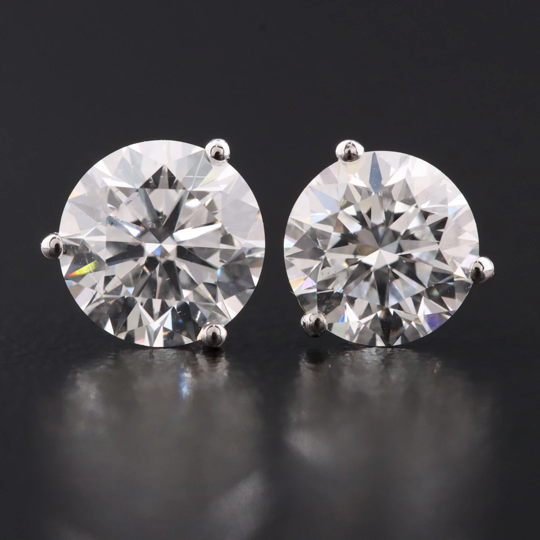 14K 2.05 CTW Lab Grown Diamond Solitaire Earrings