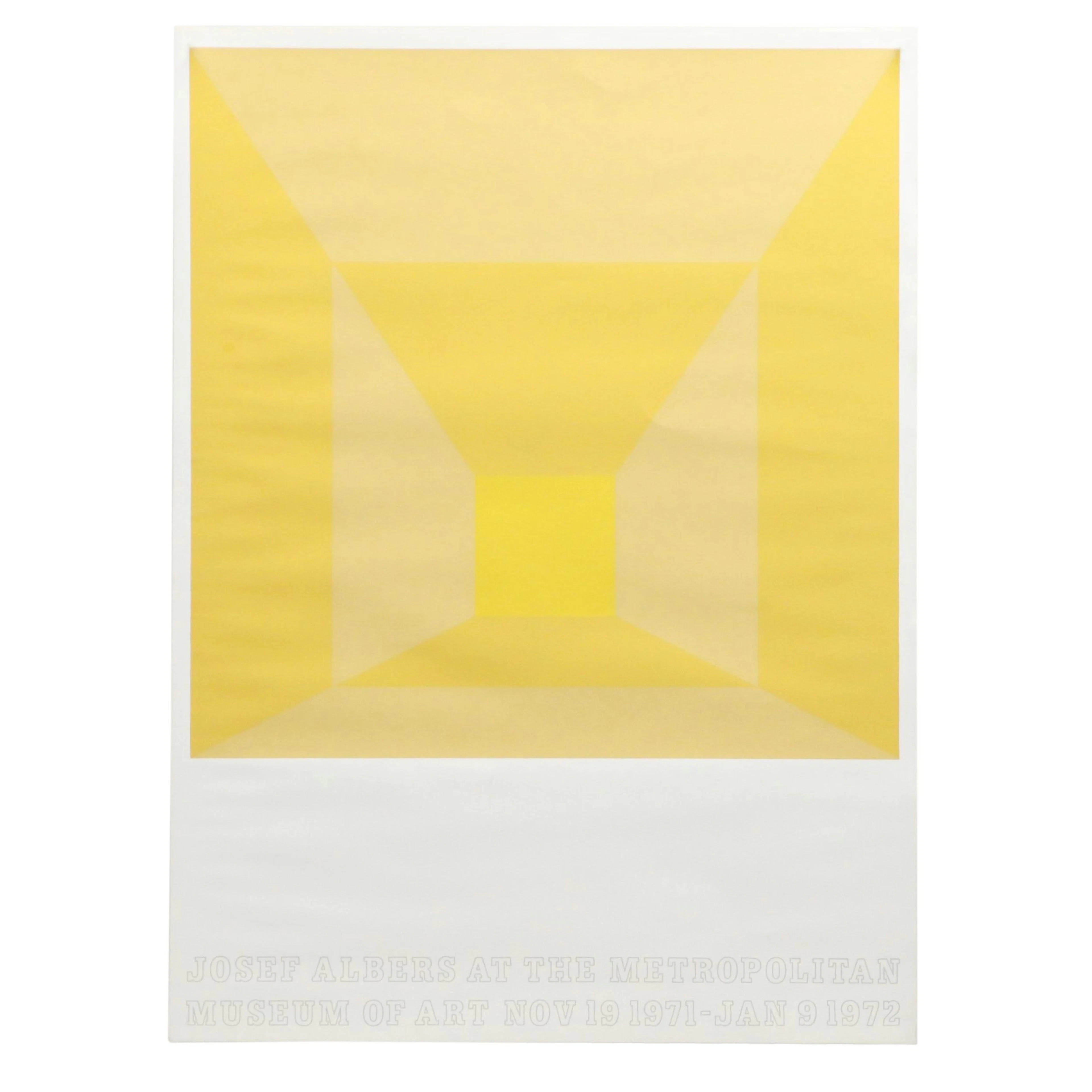 Josef Albers Serigraph "P-Yellow" Exhibition Poster, 1971