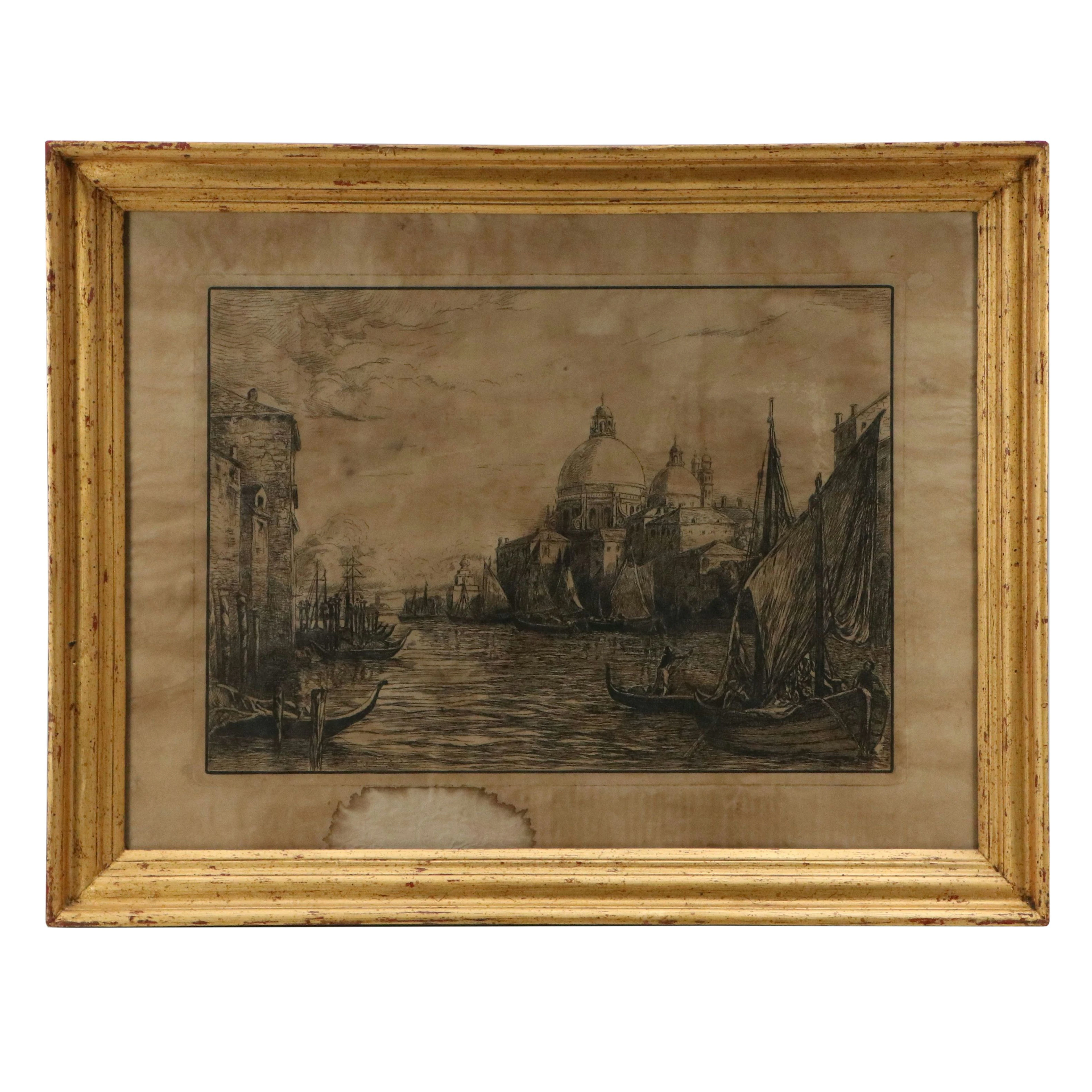 After Pierre Gusman Screenprinted Reproduction "La Salute, Venice"