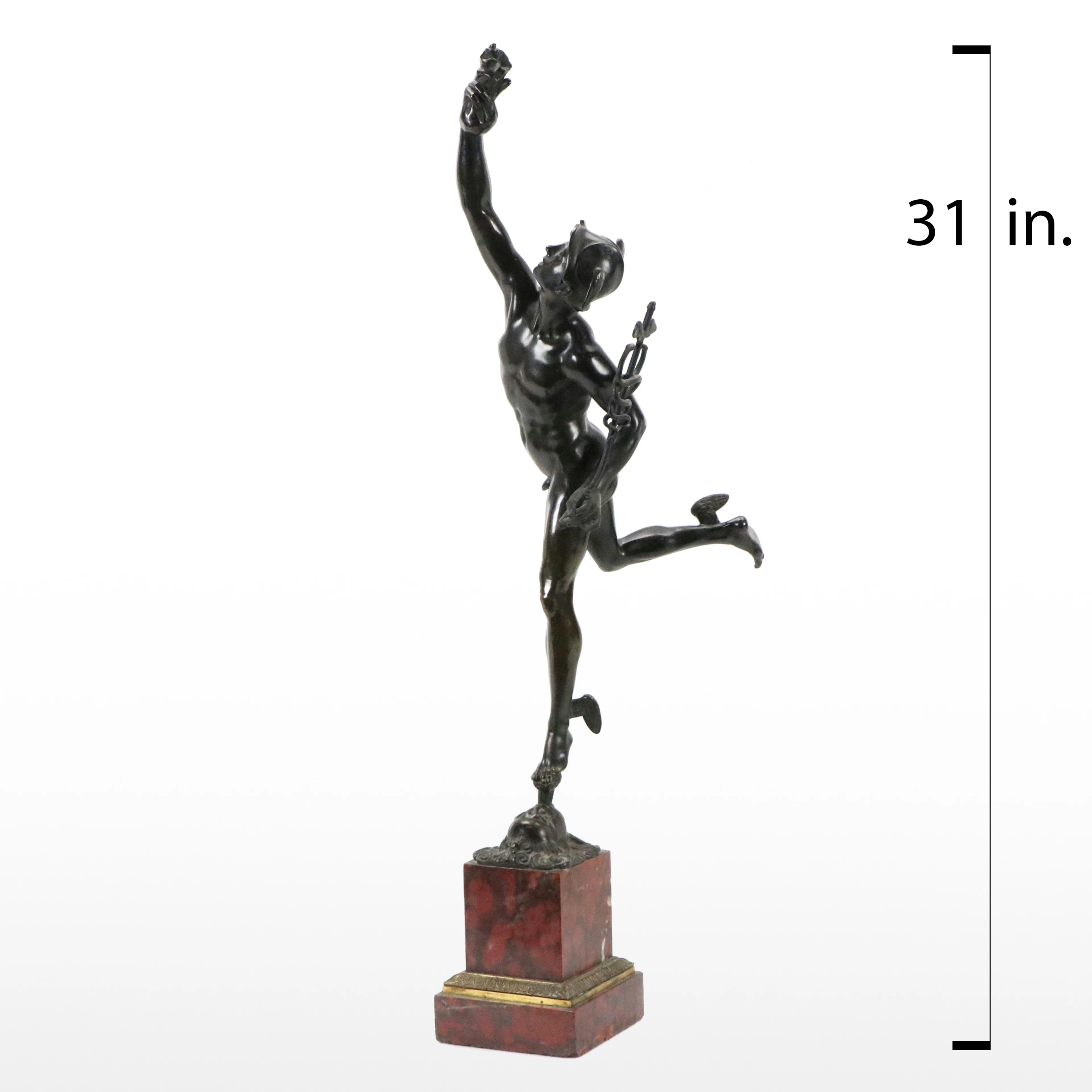 After Giambologna Bronze Sculpture "The Flying Mercury," 20th Century