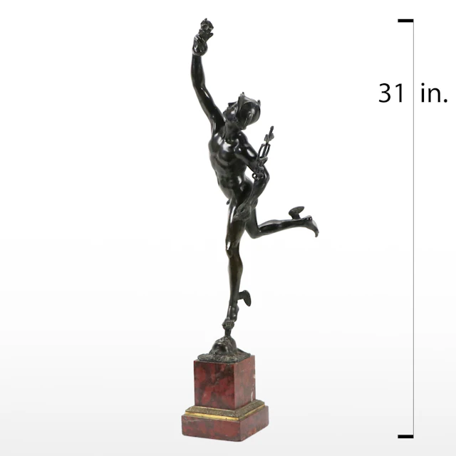 After Giambologna Bronze Sculpture "The Flying Mercury," 20th Century