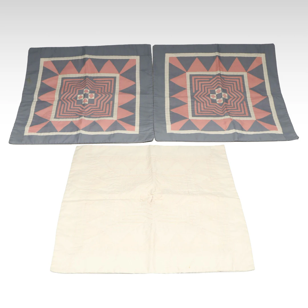 Geometric Needle Turn Appliqué Textile Panels