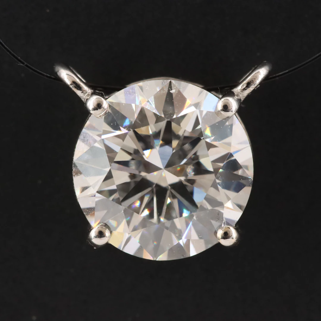 14K 2.04 CT Lab Grown Diamond Pendant with IGI Report