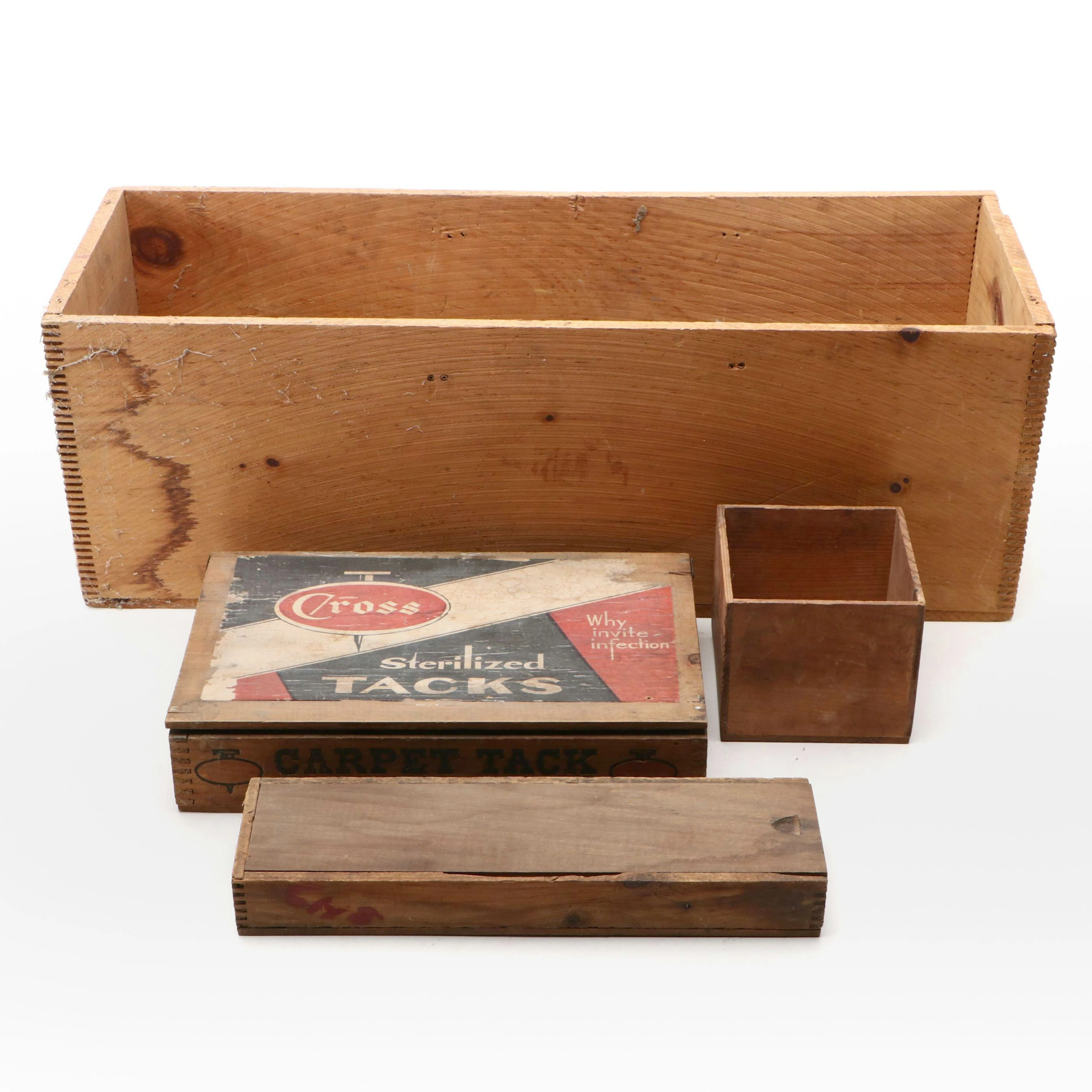 Vintage Kingsbury Toys Truck Box with More Wooden Crates