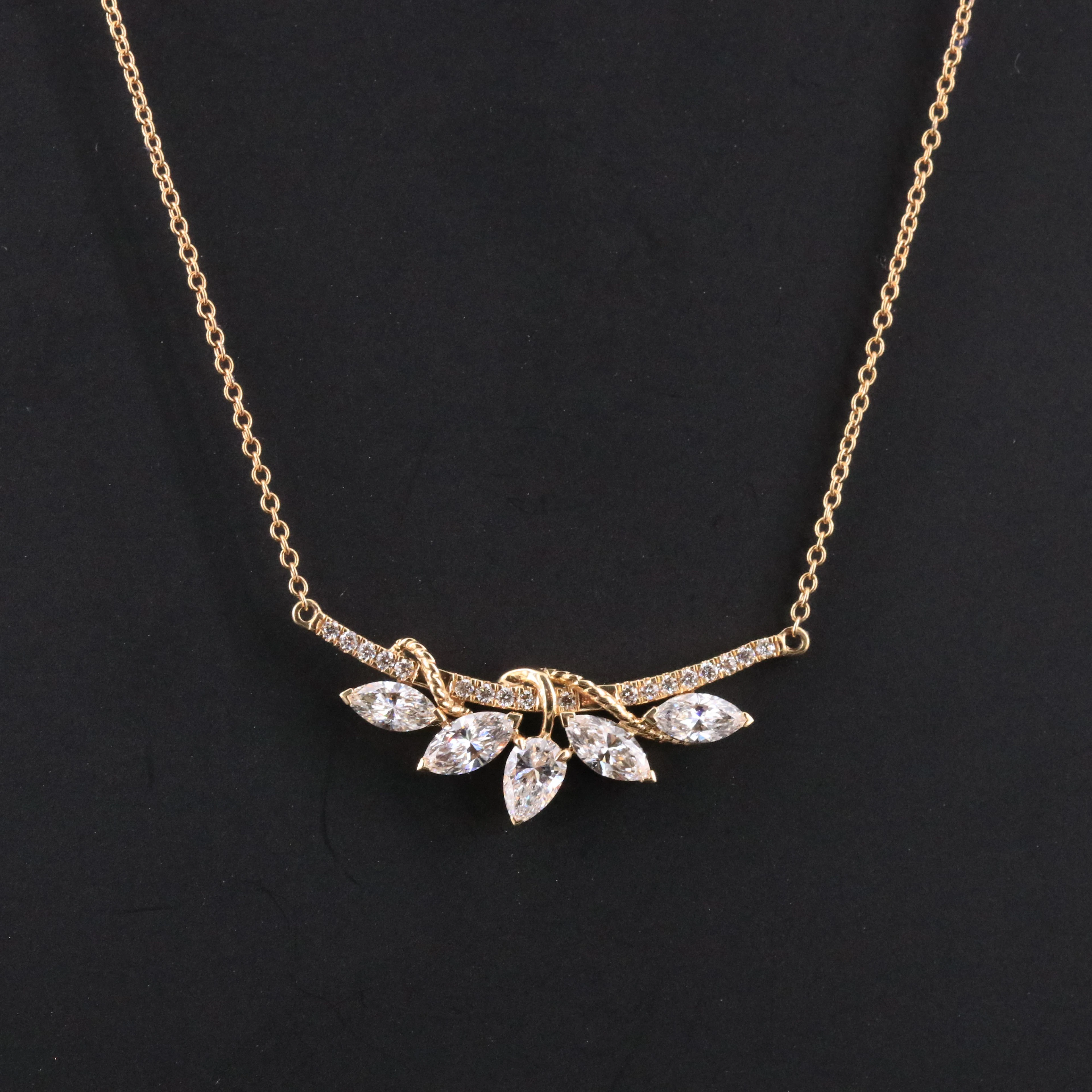 14K 1.50 CTW Lab Grown Diamond Station Necklace with IGI Report