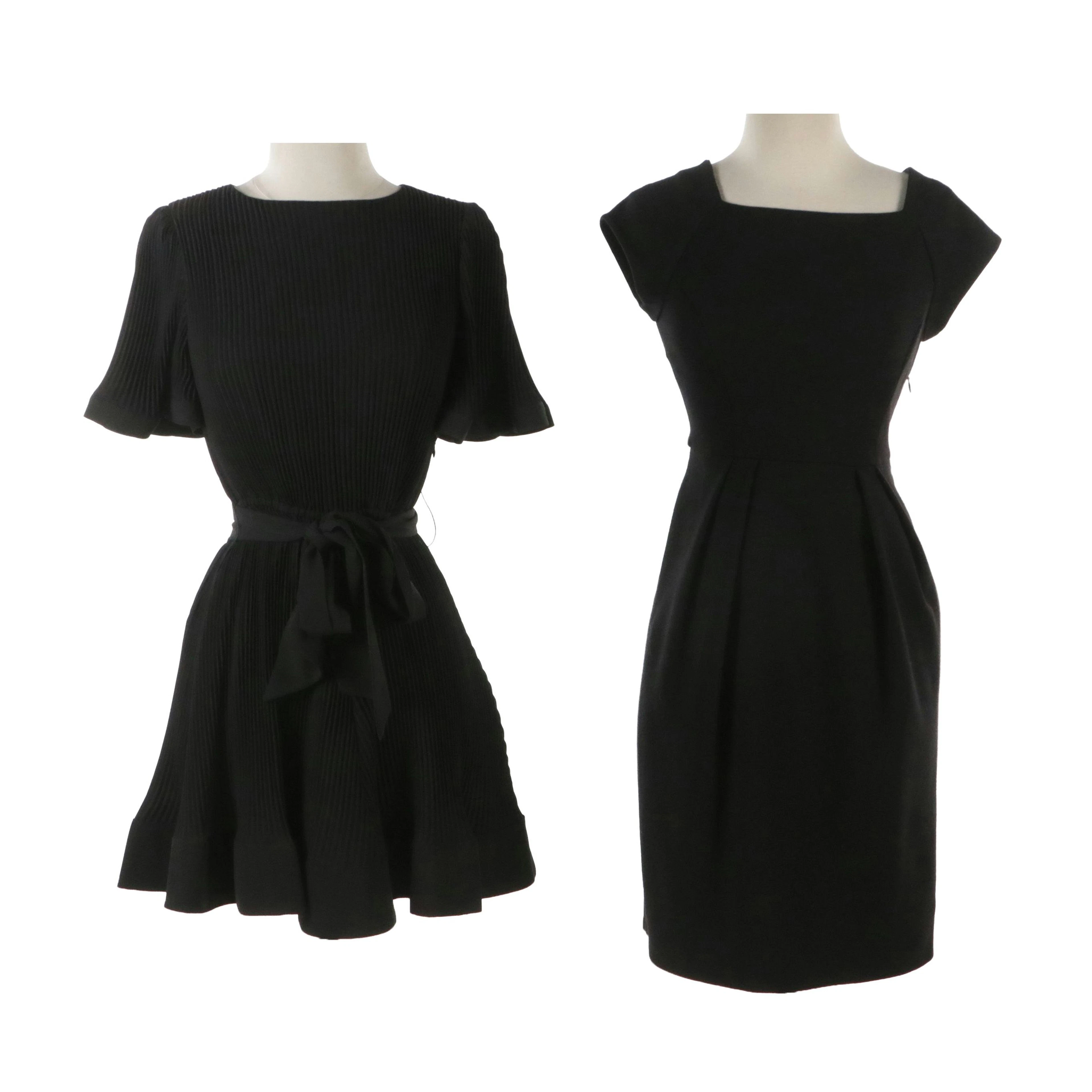 Milly Lumi Pleated Mini Dress, NWT, and Diane von Furstenberg Knit Sheath Dress