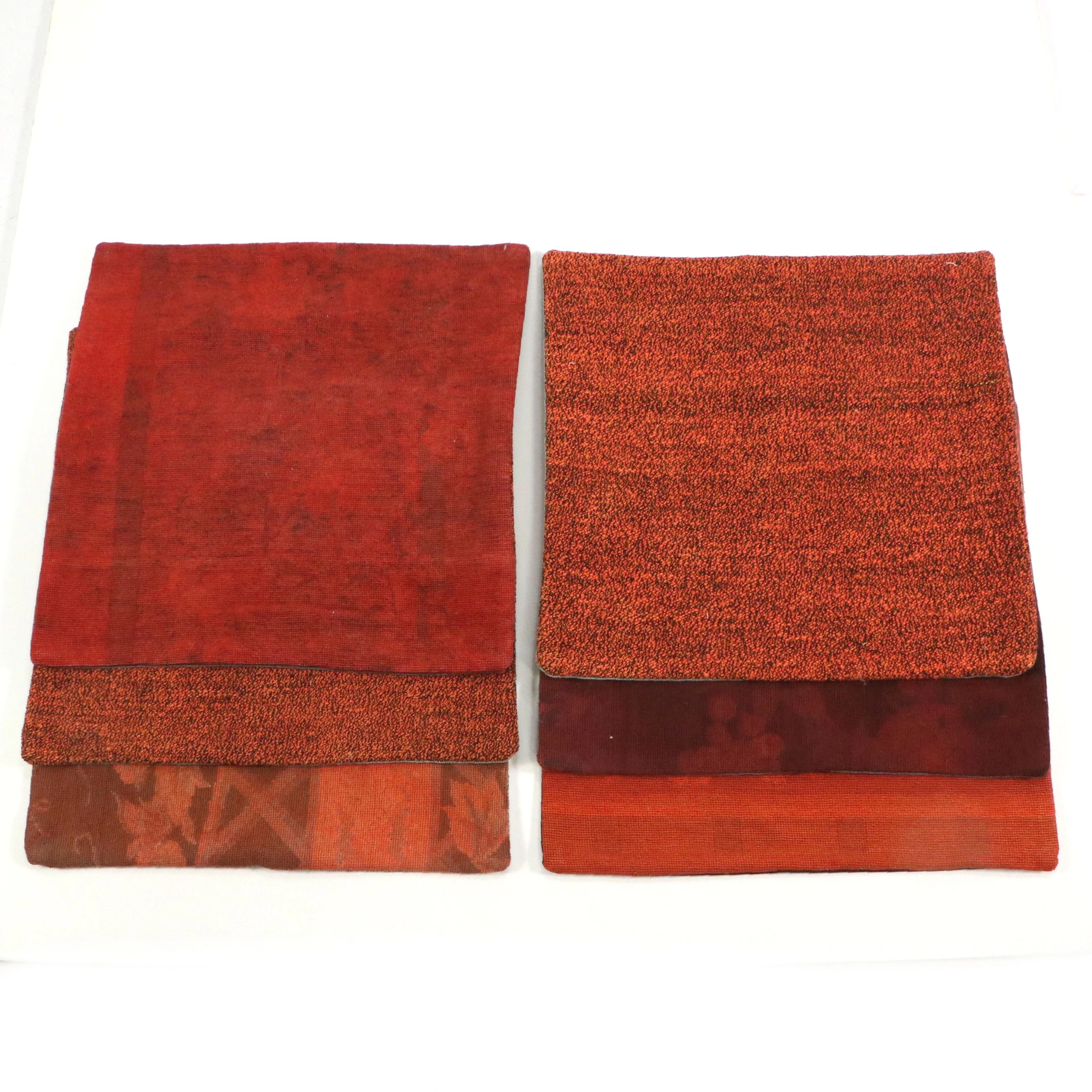 Turkish Overdyed Handwoven Rug Faced Pillow Covers