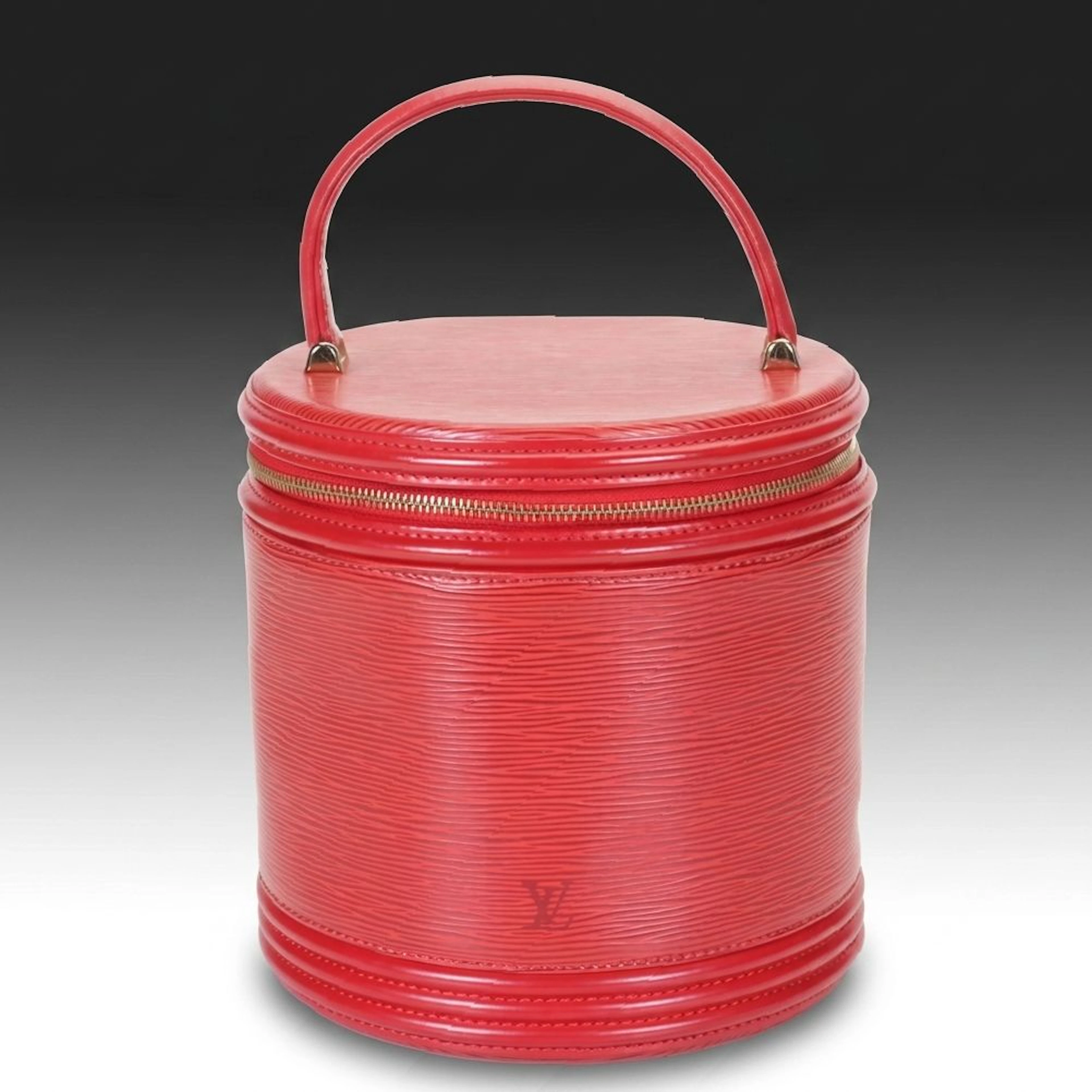 Louis Vuitton Cannes Top Handle Vanity Case in Castilian Red Epi Leather