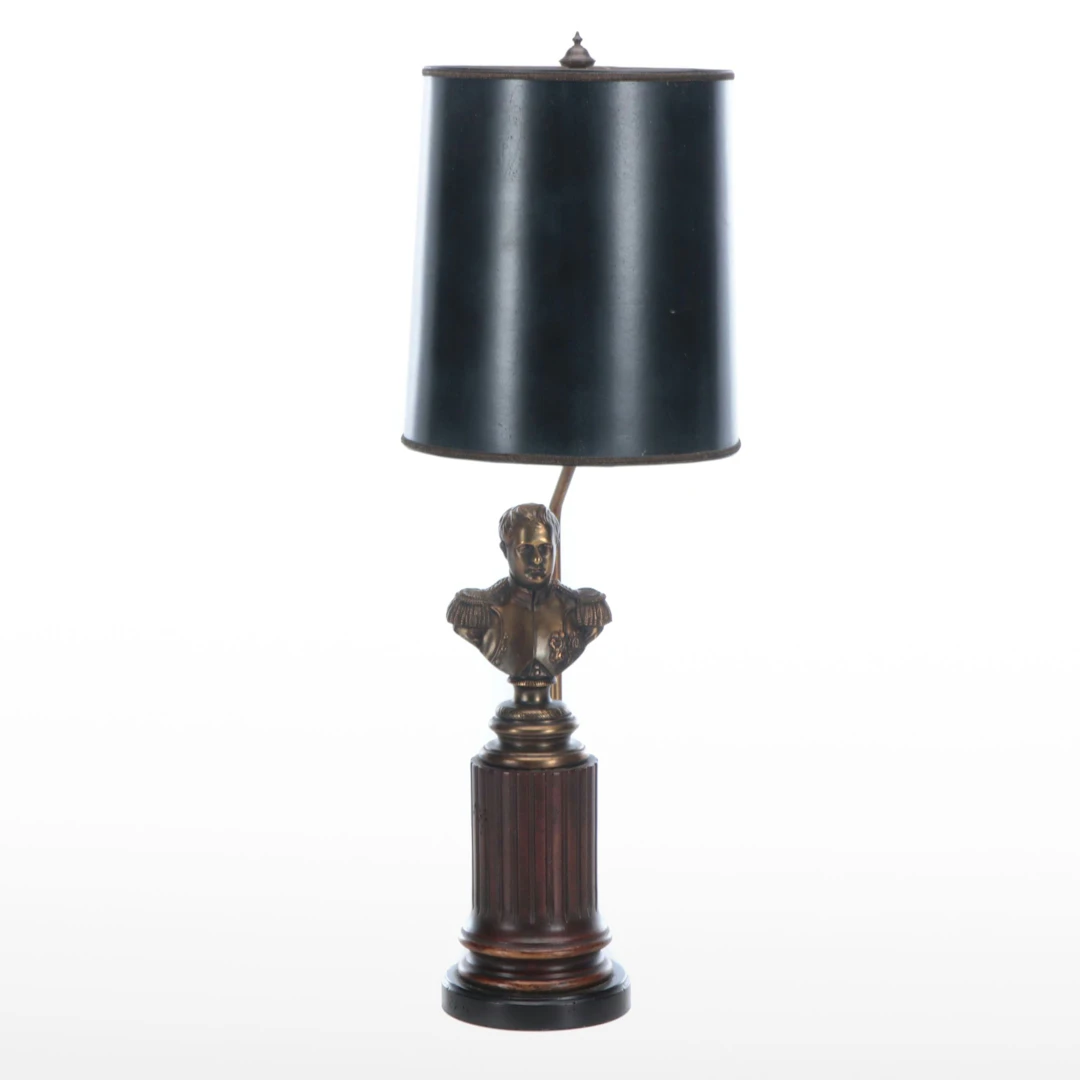 Frederick Cooper Bronze Finish Napoleon Bust Table Lamp, Mid to Late 20th C.