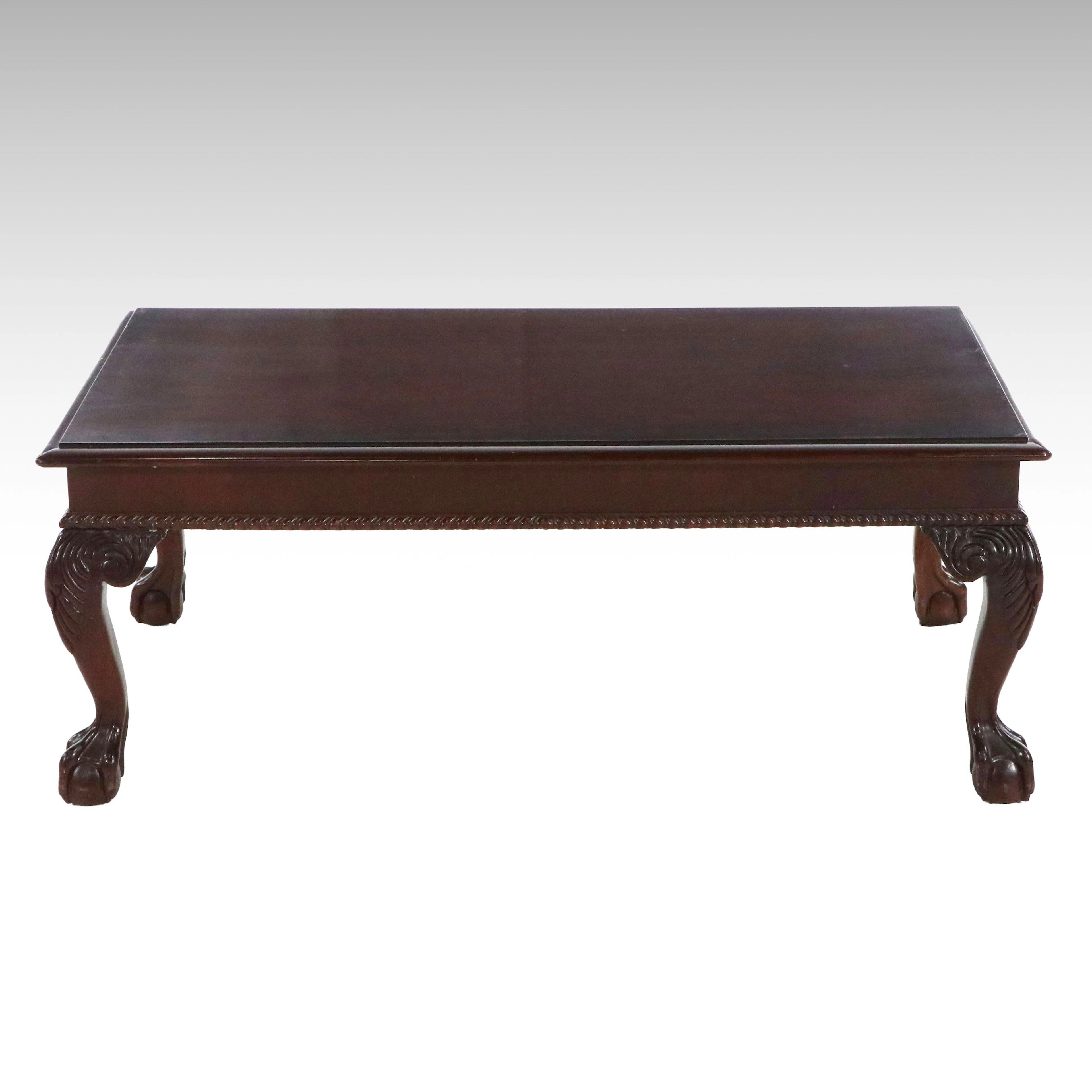 Councill Chippendale Style Mahogany Coffee Table, Late 20th Century