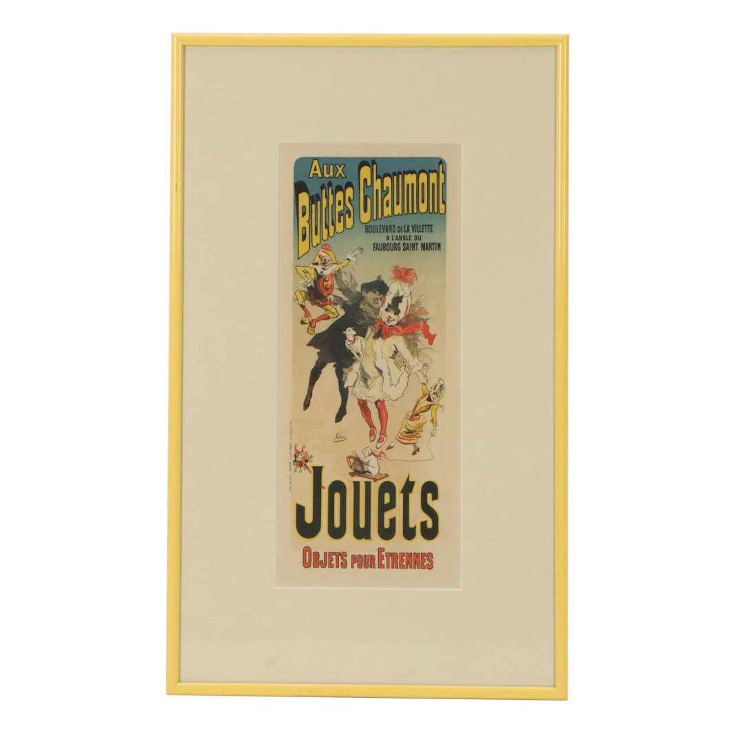 Color Lithograph Advertisement After Jules Chéret "Aux Buttes Chaumont," 1898