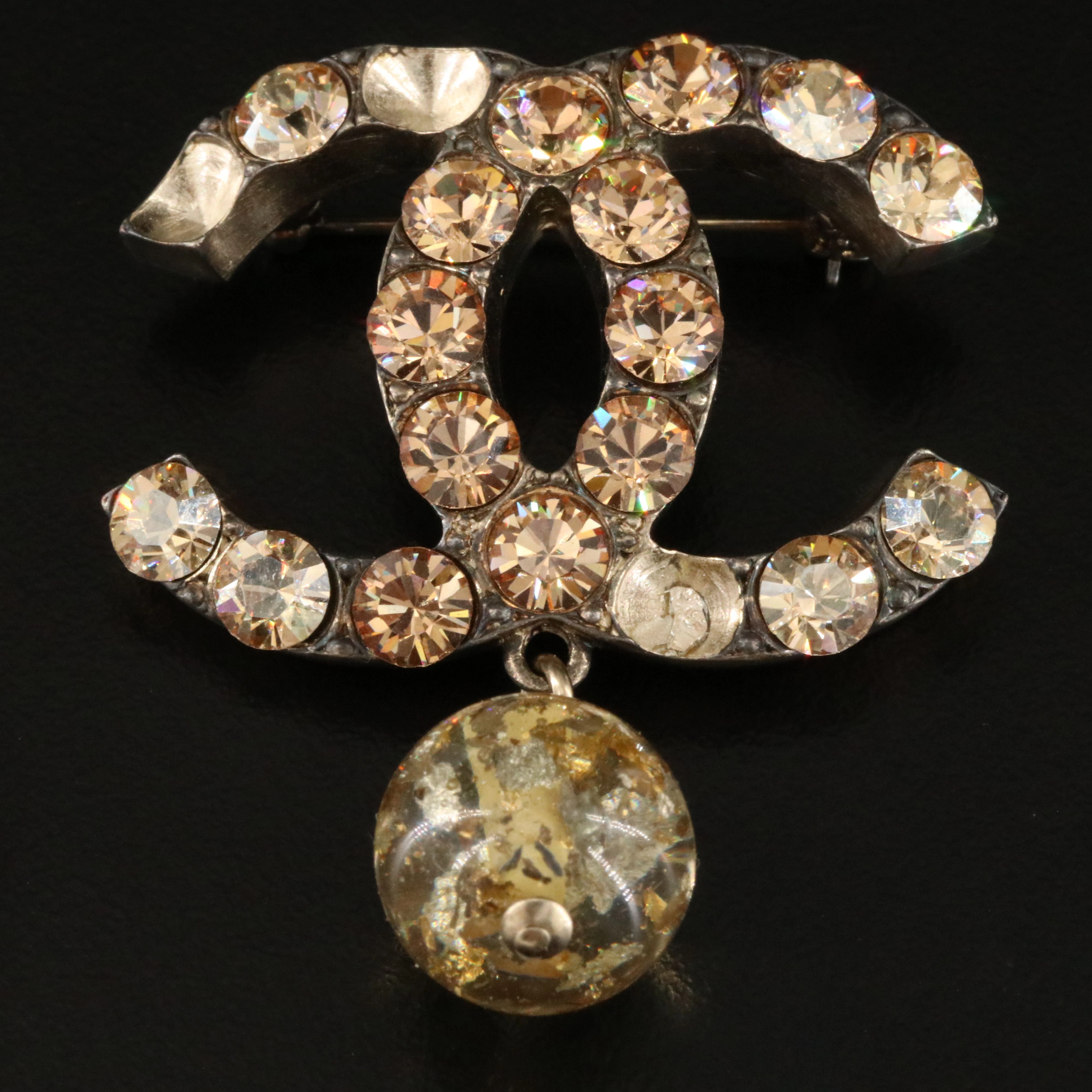 Chanel CC Crystal Brooch