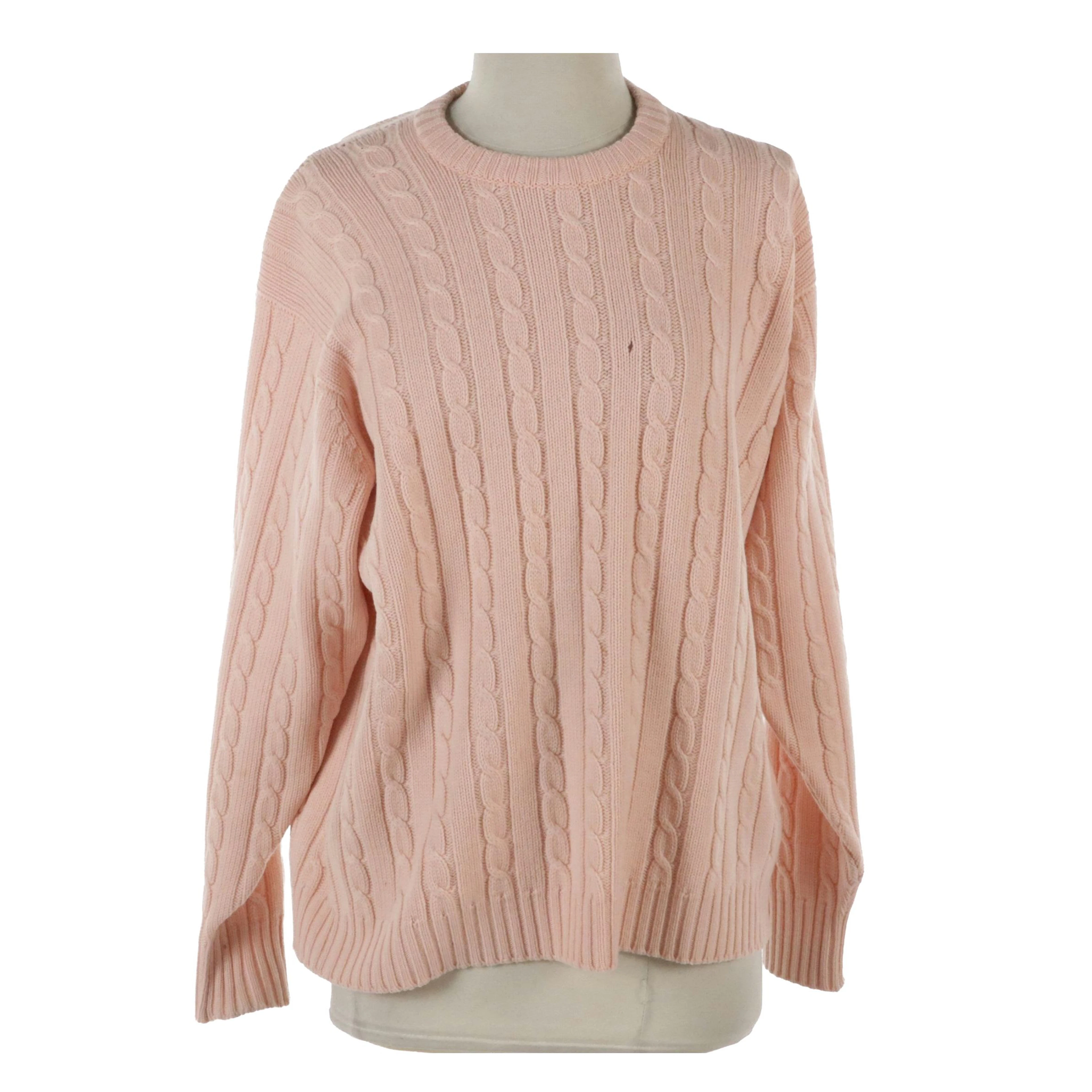 Burberrys Vintage Light Pink Superfine Knit Wool Sweater