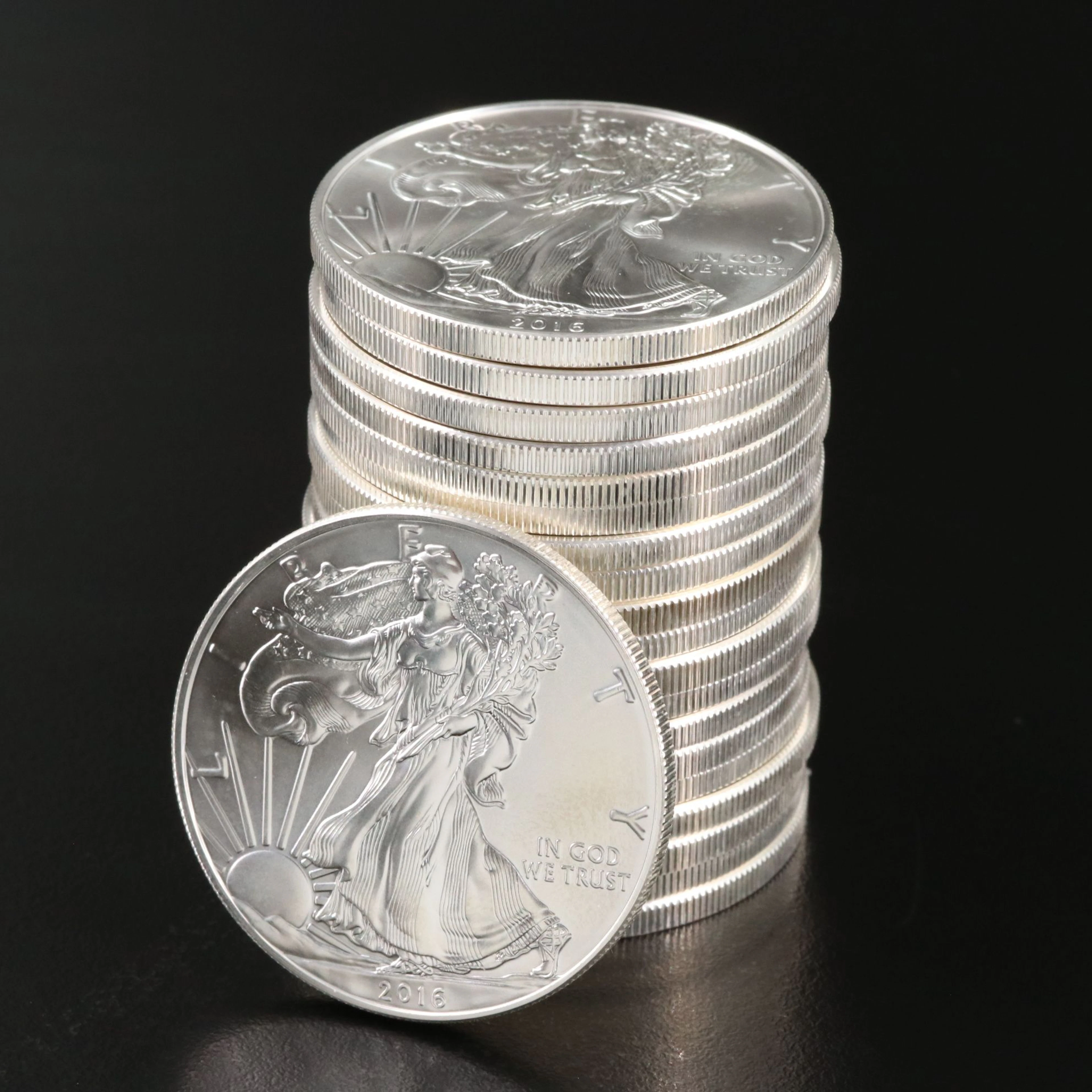 Roll of Twenty 2016 American Silver Eagle 1-Oz. Bullion Coins