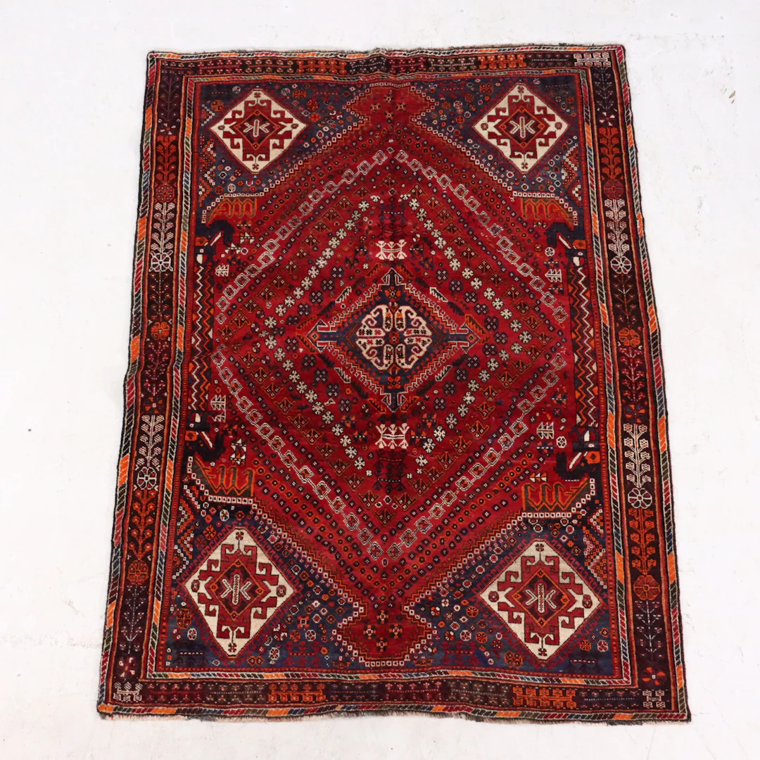 5'7 x 7'11 Hand-Knotted Persian Qashqai Area Rug