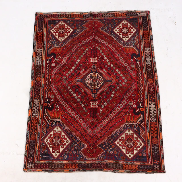 5'7 x 7'11 Hand-Knotted Persian Qashqai Area Rug
