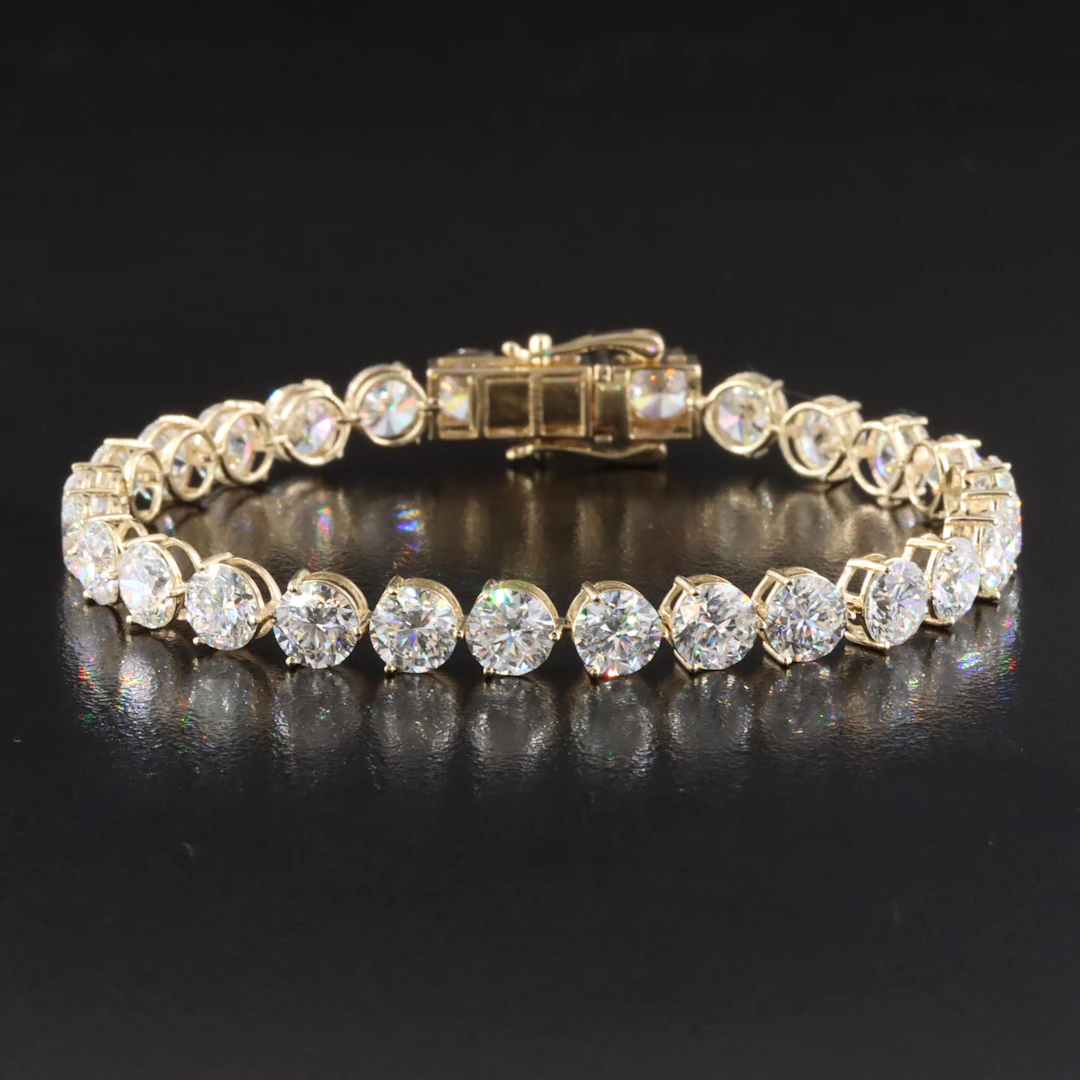 14K 17.23 CTW Lab Grown Diamond Line Bracelet