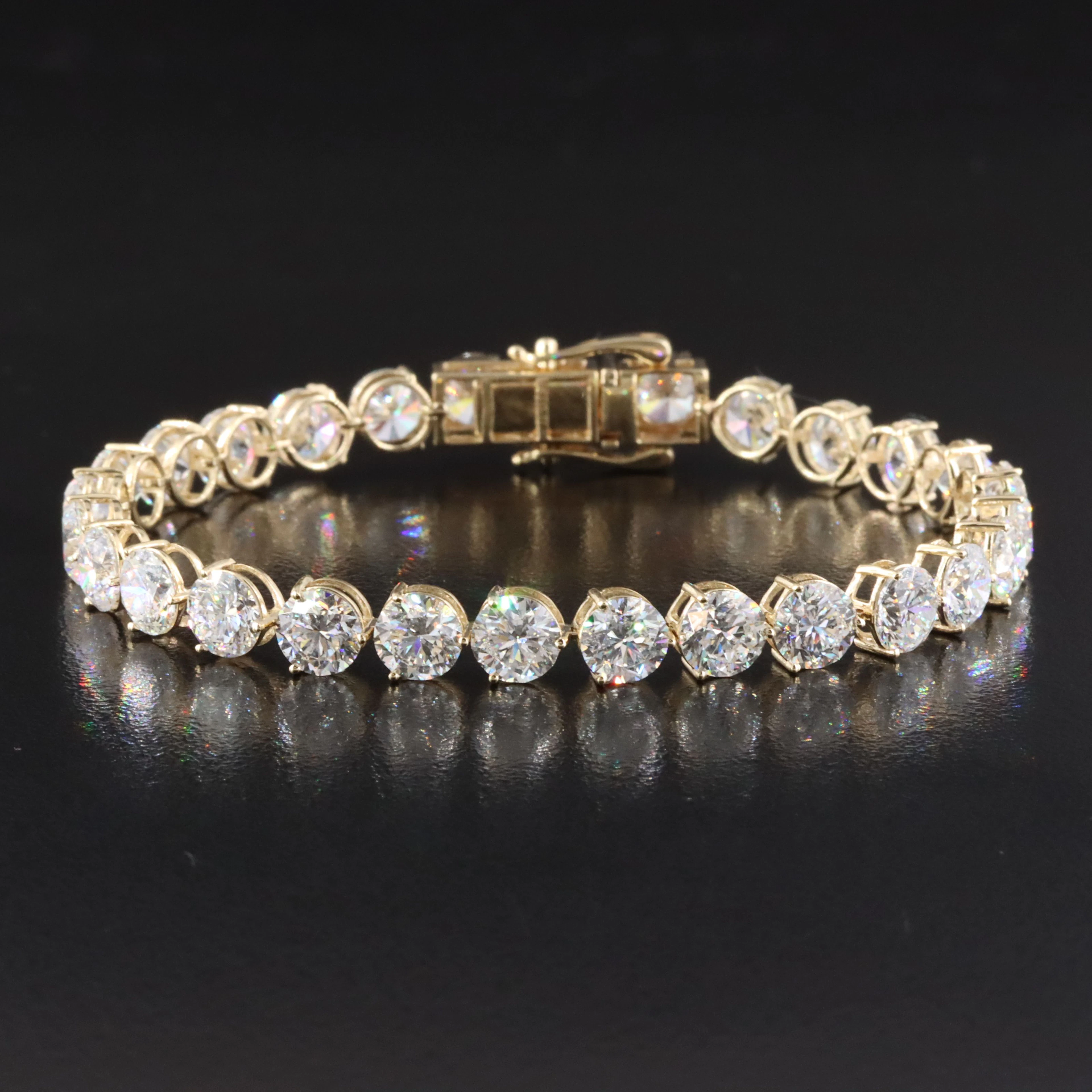 14K 17.23 CTW Lab Grown Diamond Line Bracelet