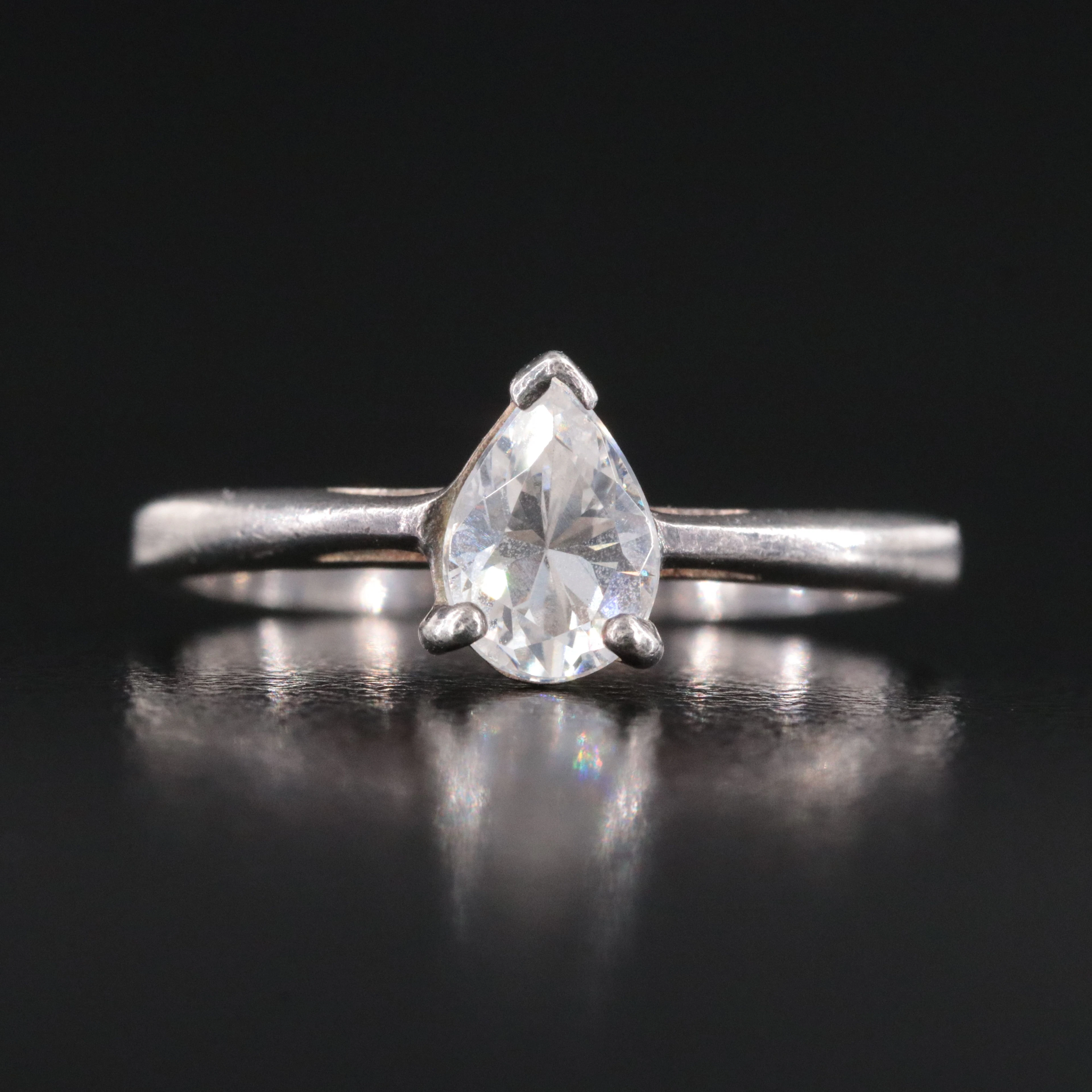 Sterling CZ Solitaire Ring