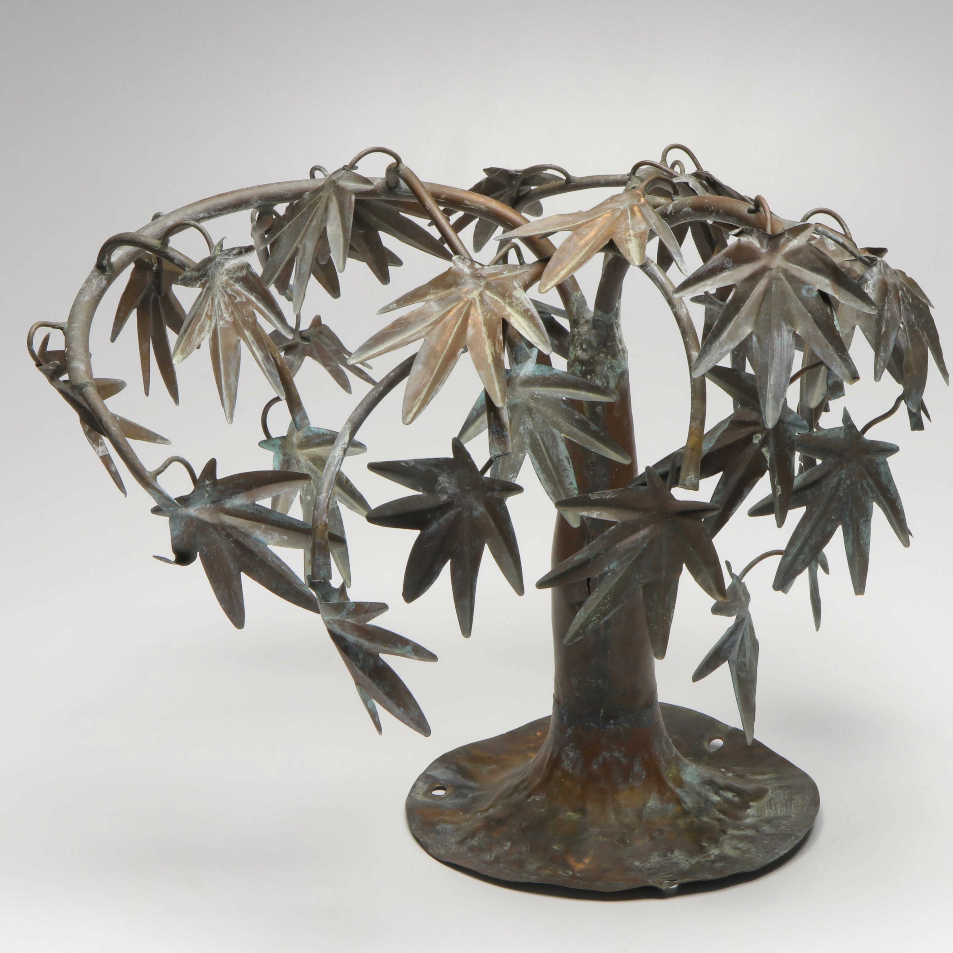 Patinated Metal Japanese Maple Sculpture
