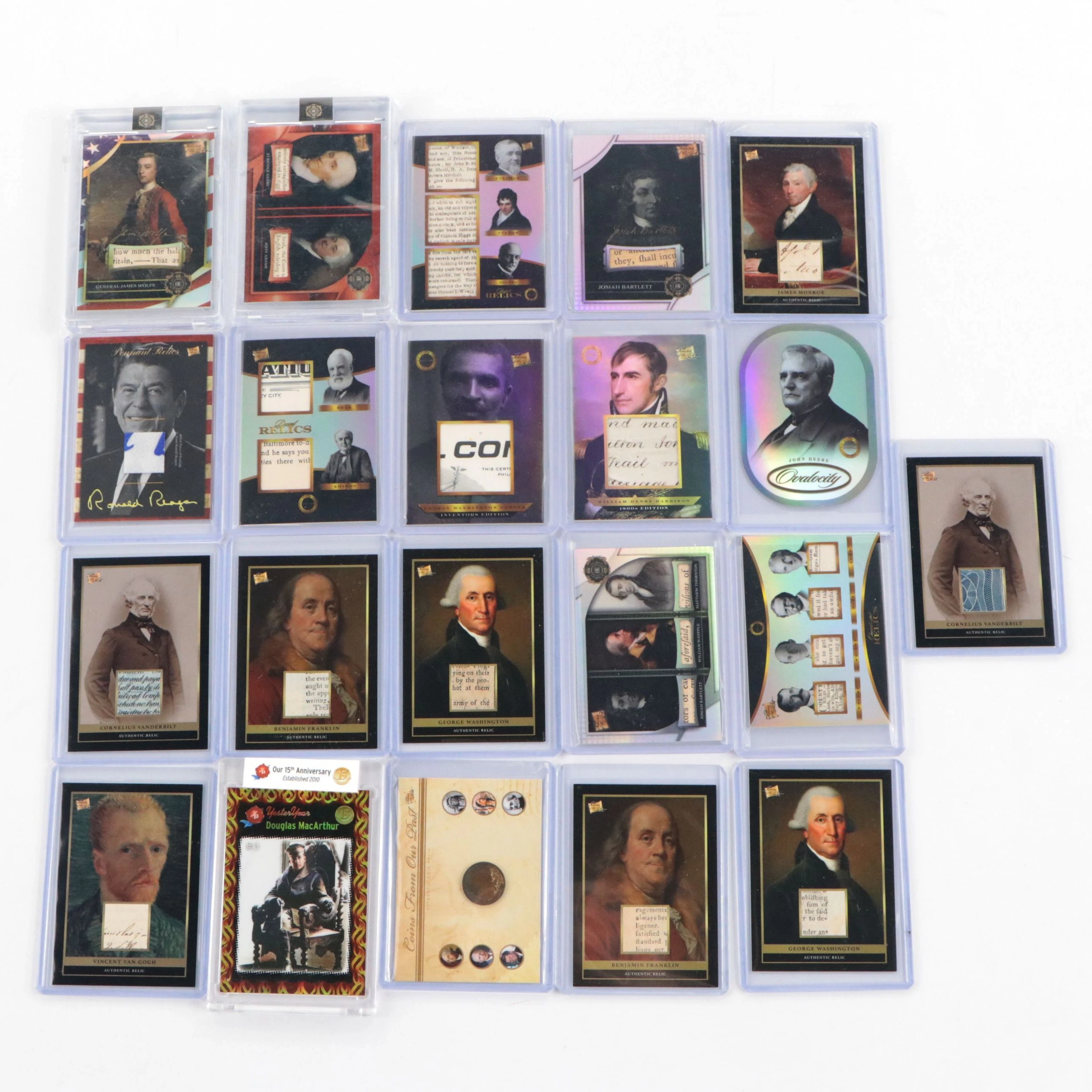 Pieces of the Past Trading Cards Featuring George Washington & Benjamin