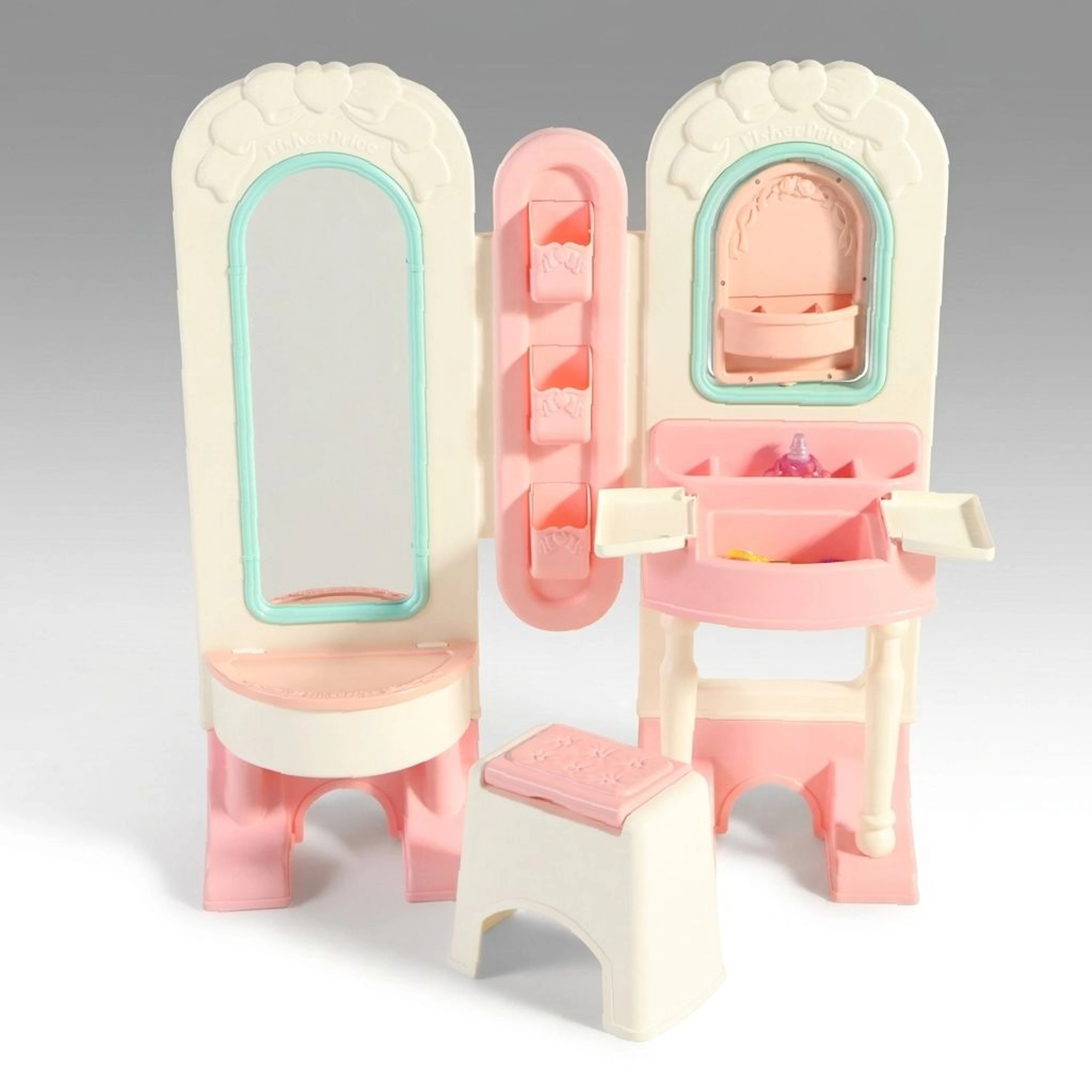 Fisher-Price Pretend Vanity Table with Accessories, Late 20th Century