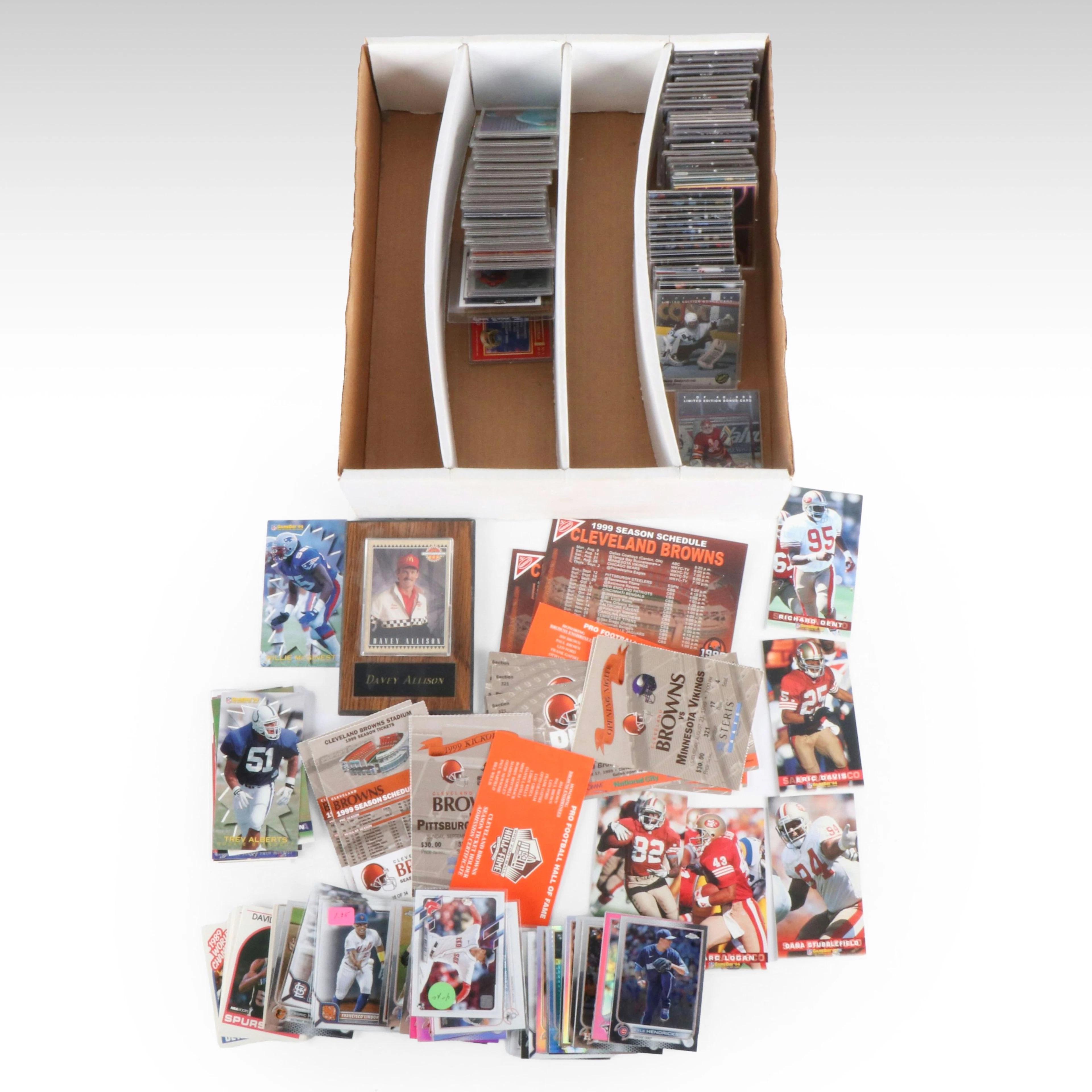 Group of Baseball, Hockey, Basketball, Football Cards and More