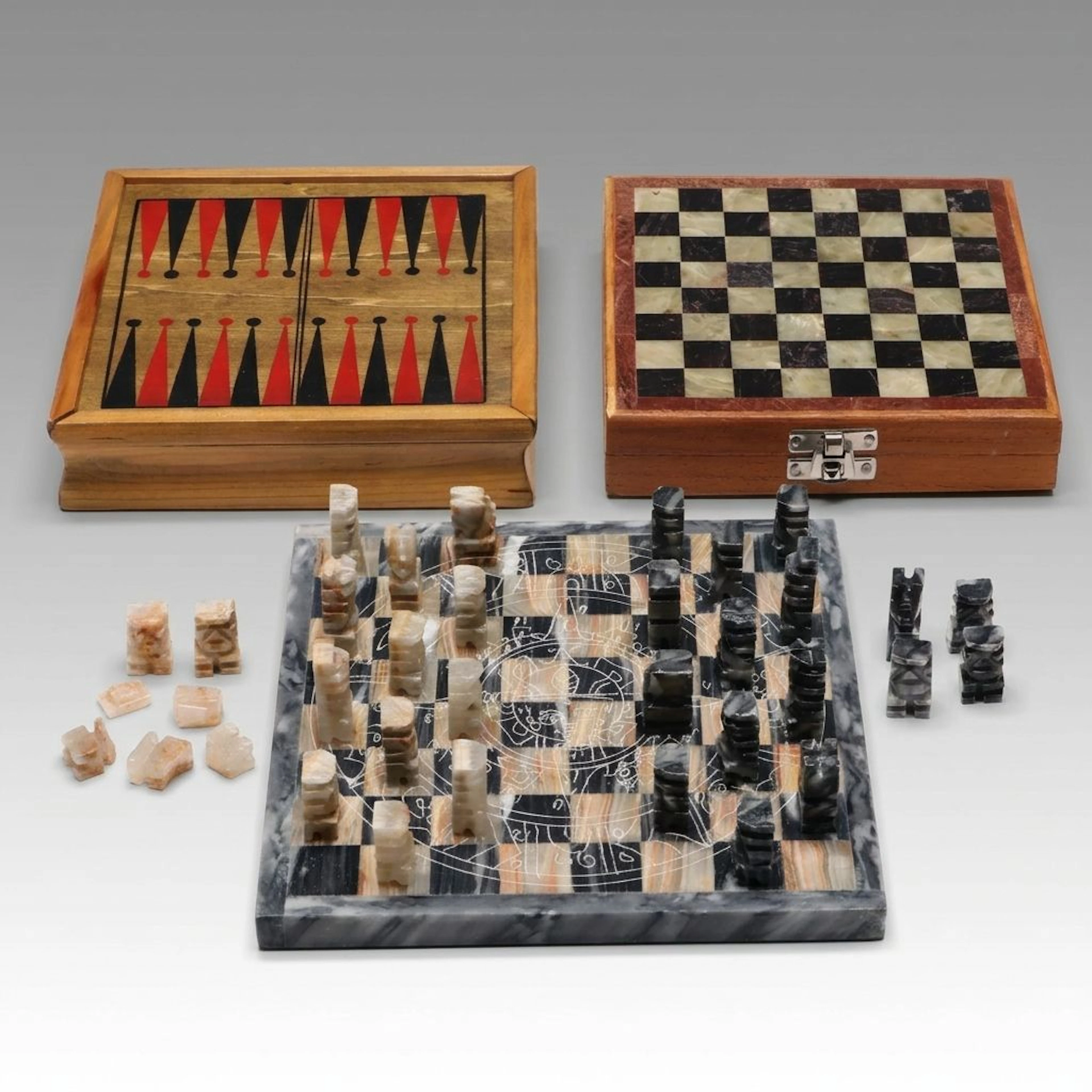 Travel Backgammon and Chess Sets
