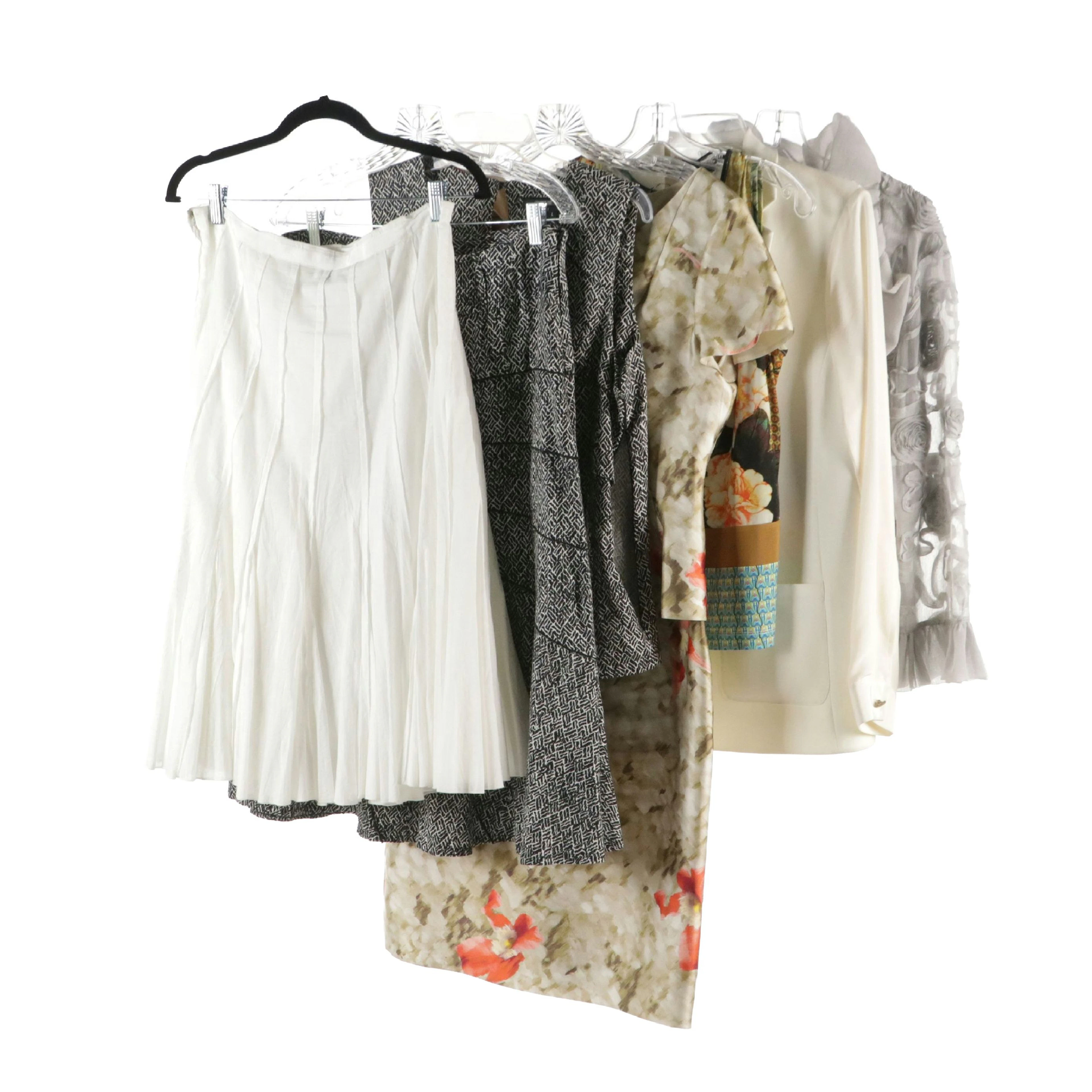 Oscar de la Renta, Carlisle, and More Two-Piece Sets, Skirt, Jackets, and Top