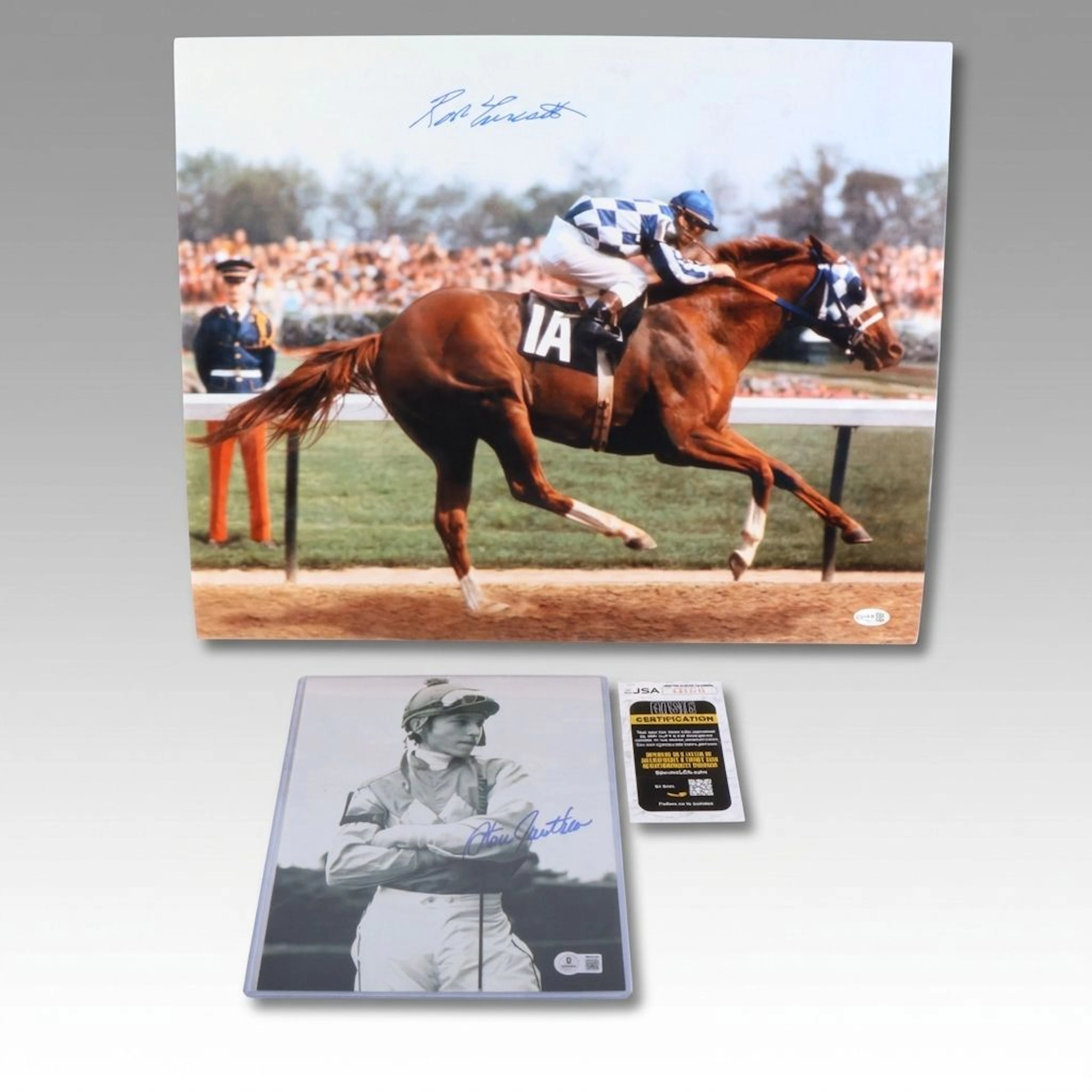 Ron Turcotte and Steve Cauthen Signed Horse Racing Prints