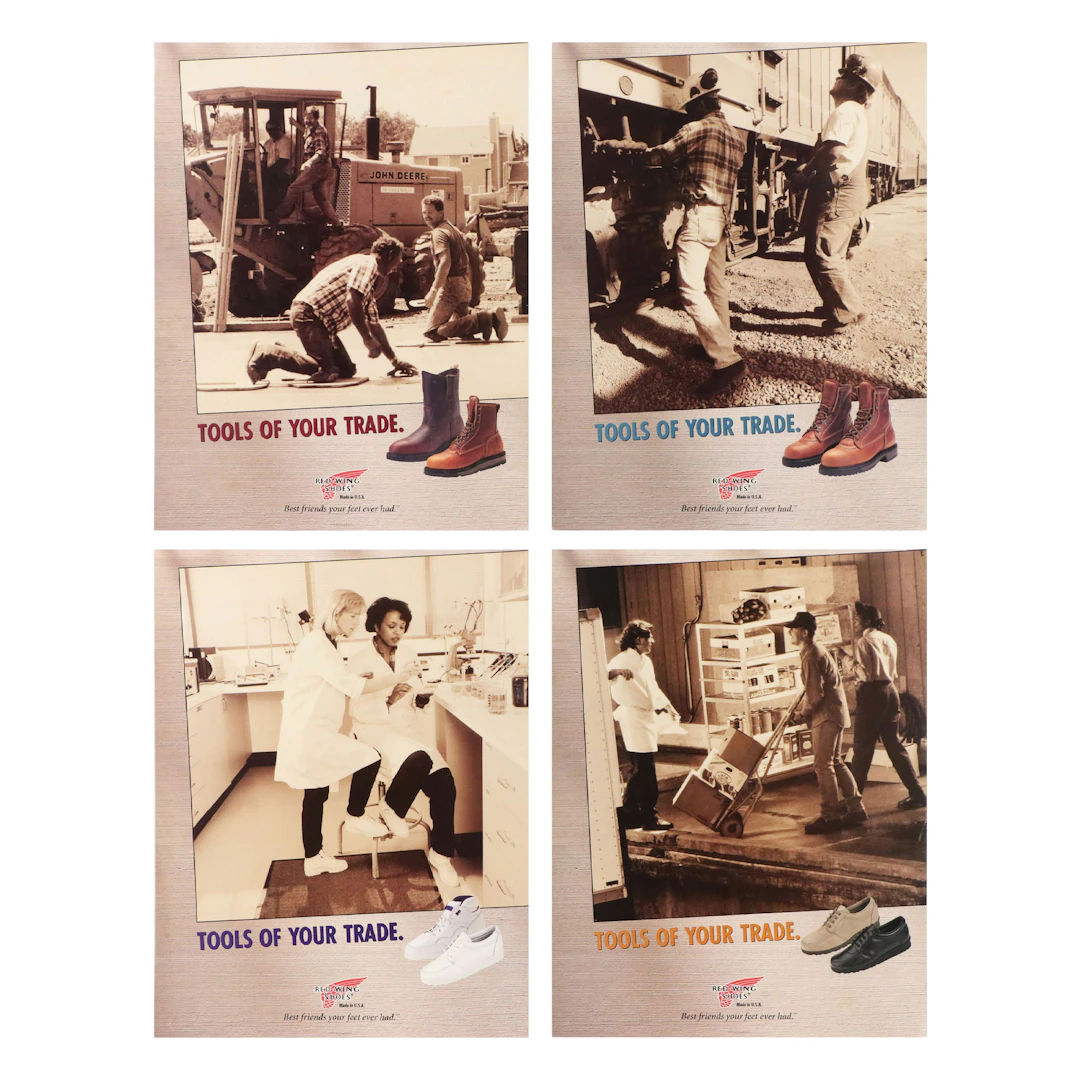 Red Wing Shoes "Tools of Your Trade" Advertising Prints, Set of 4
