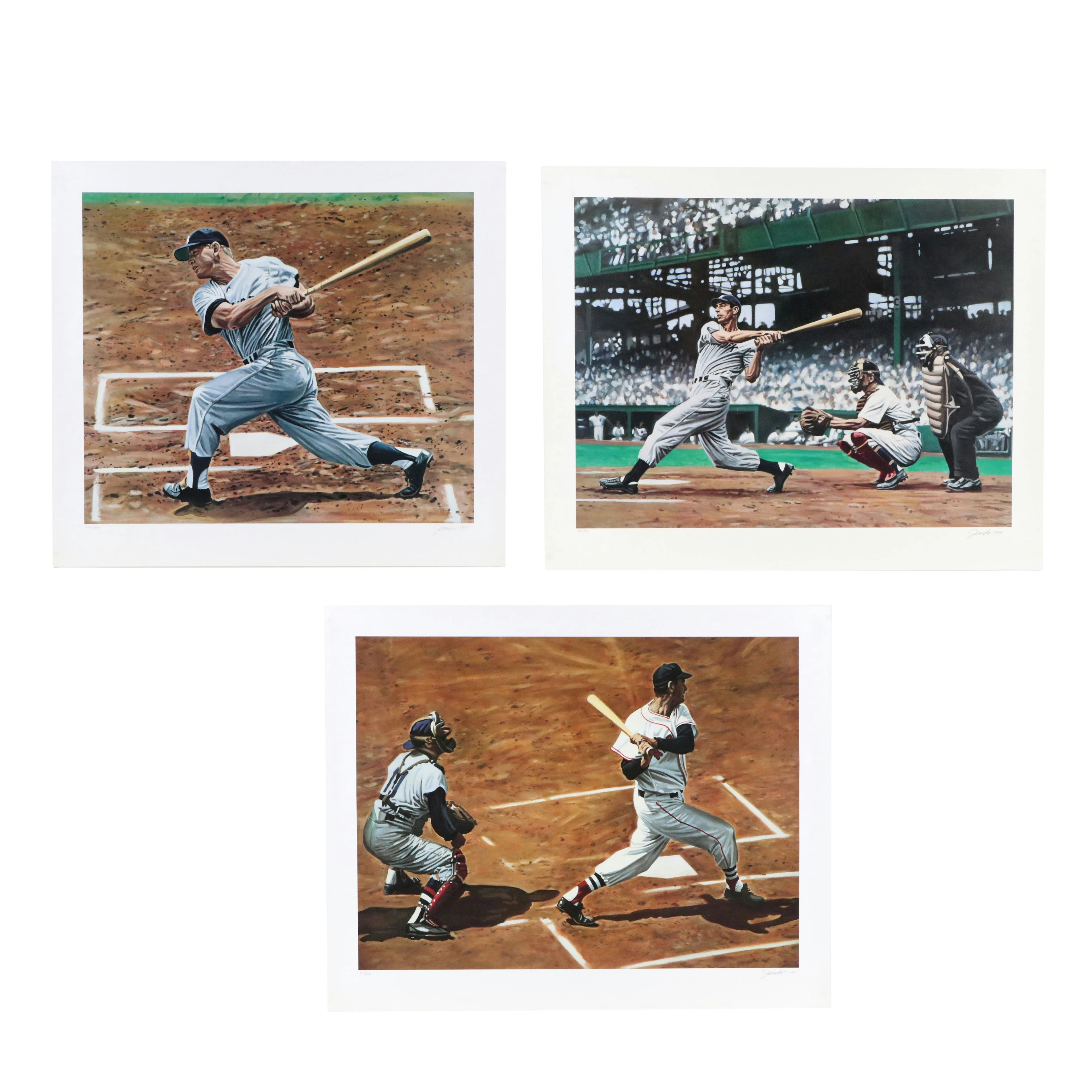 Andy Jurinko Offset Lithographs "Mickey Mantle" and Others, 1990s