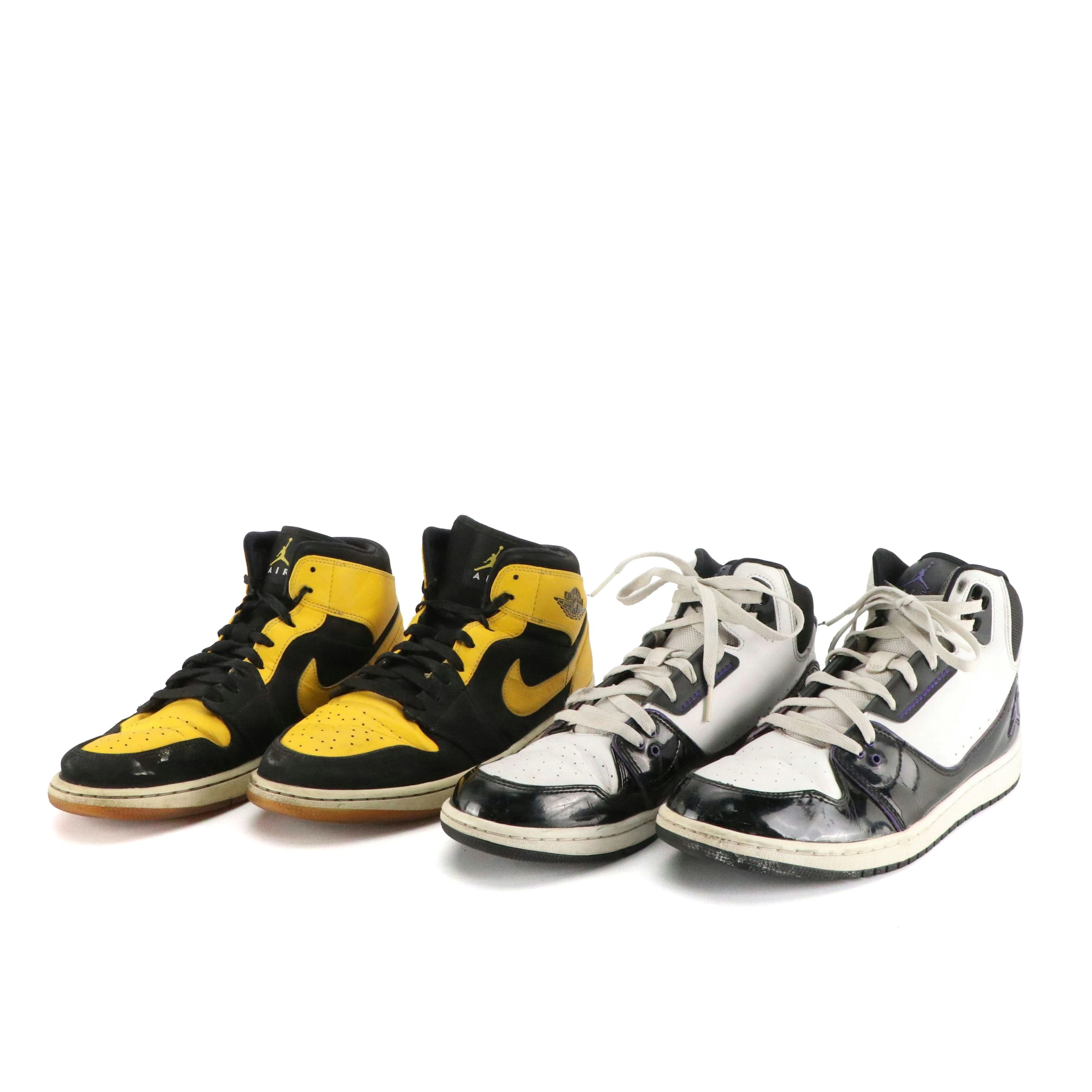 Men's Nike Air Jordan 1 "New Love" and "Flight 2" High-Top Sneakers
