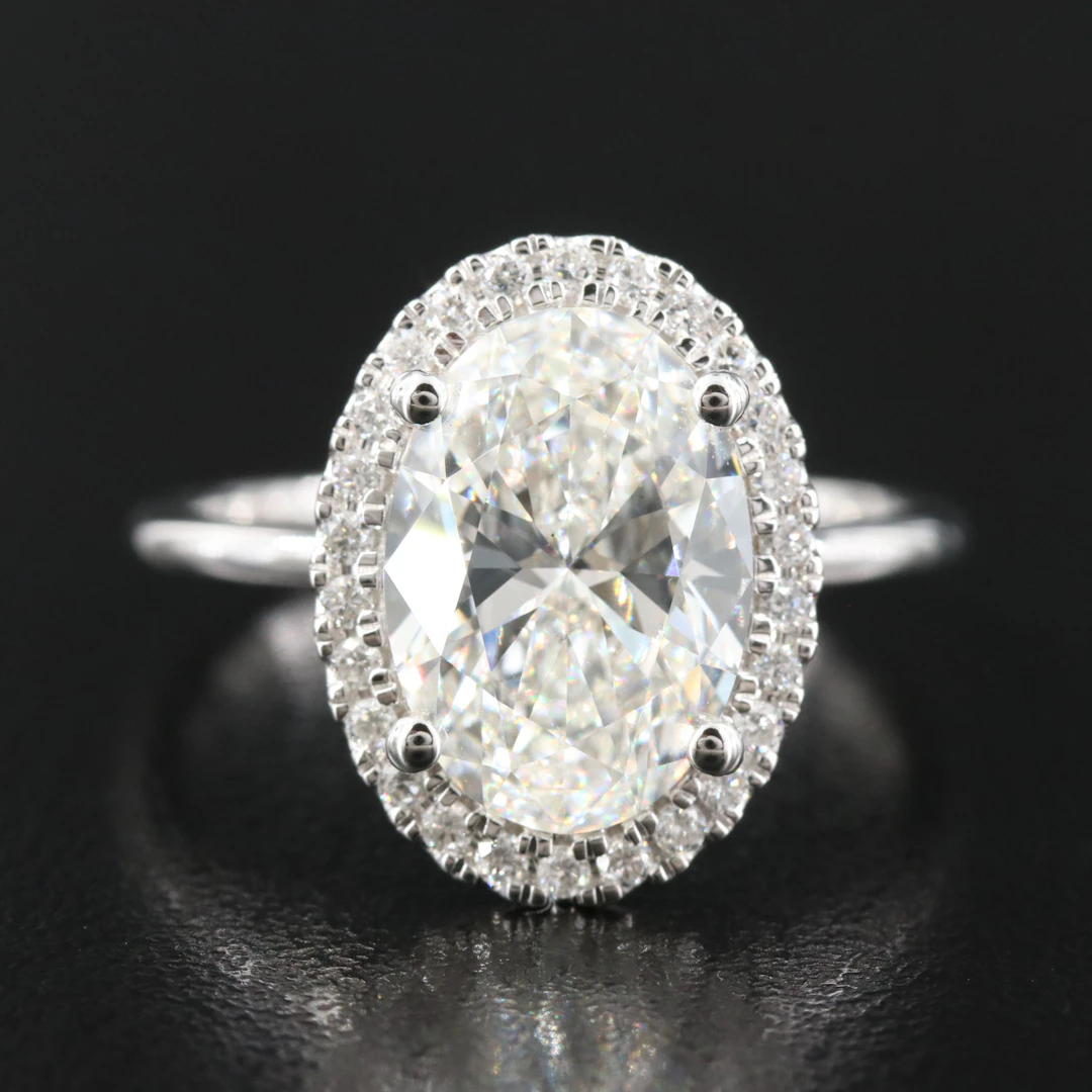 14K 3.26 CTW Lab Grown Diamond Ring with IGI Report