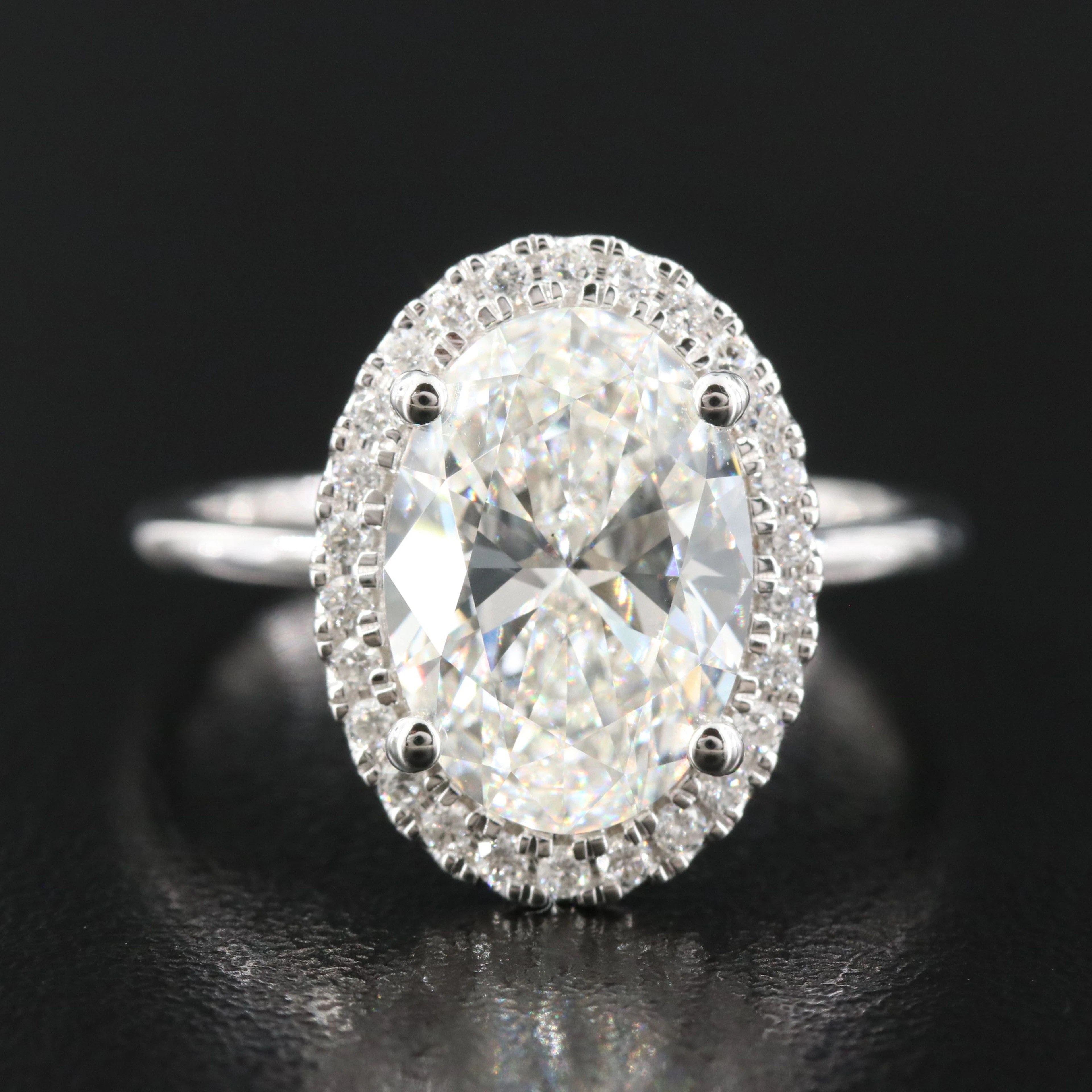 14K 3.26 CTW Lab Grown Diamond Ring with IGI Report