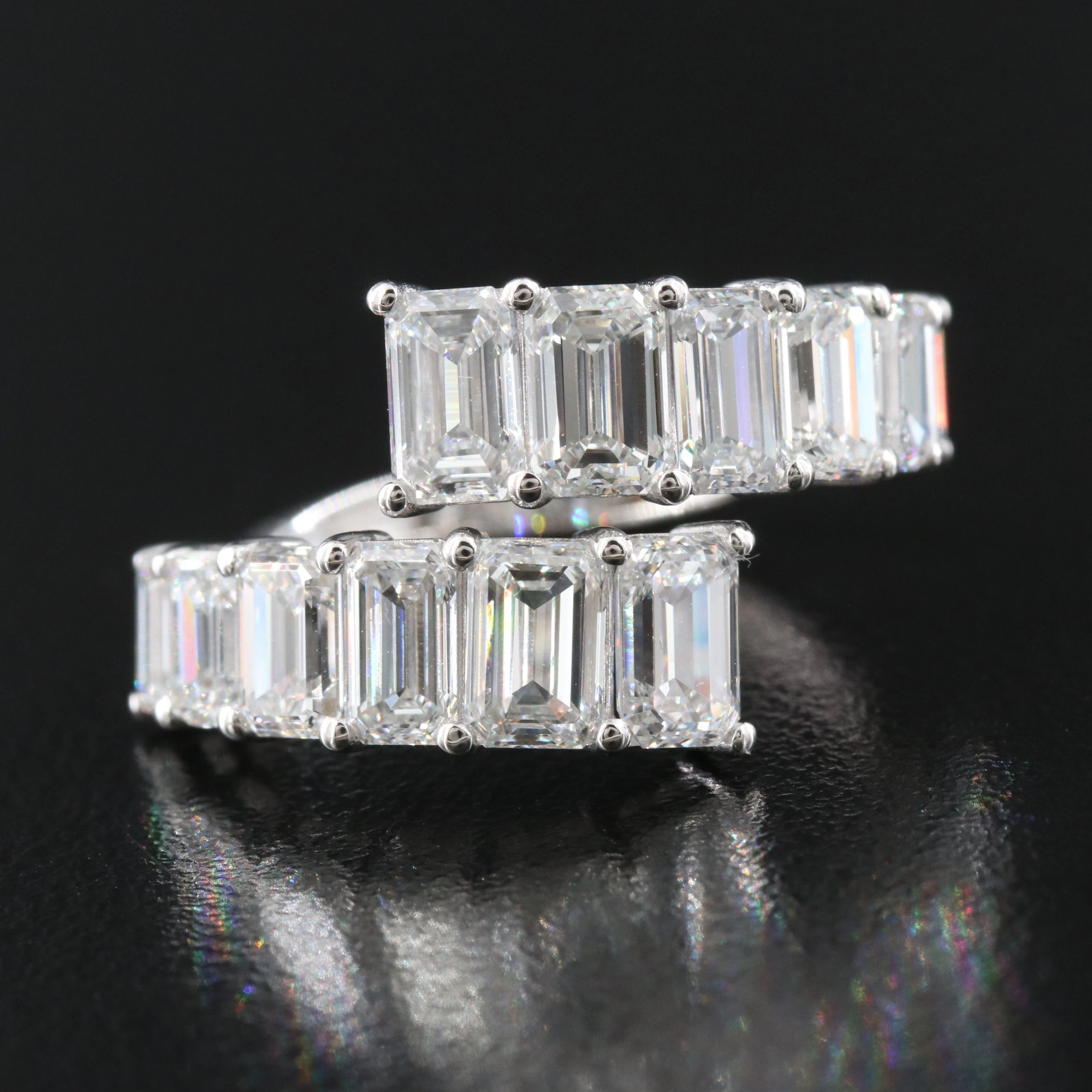 14K 4.68 CTW Lab Grown Diamond Wrap Ring