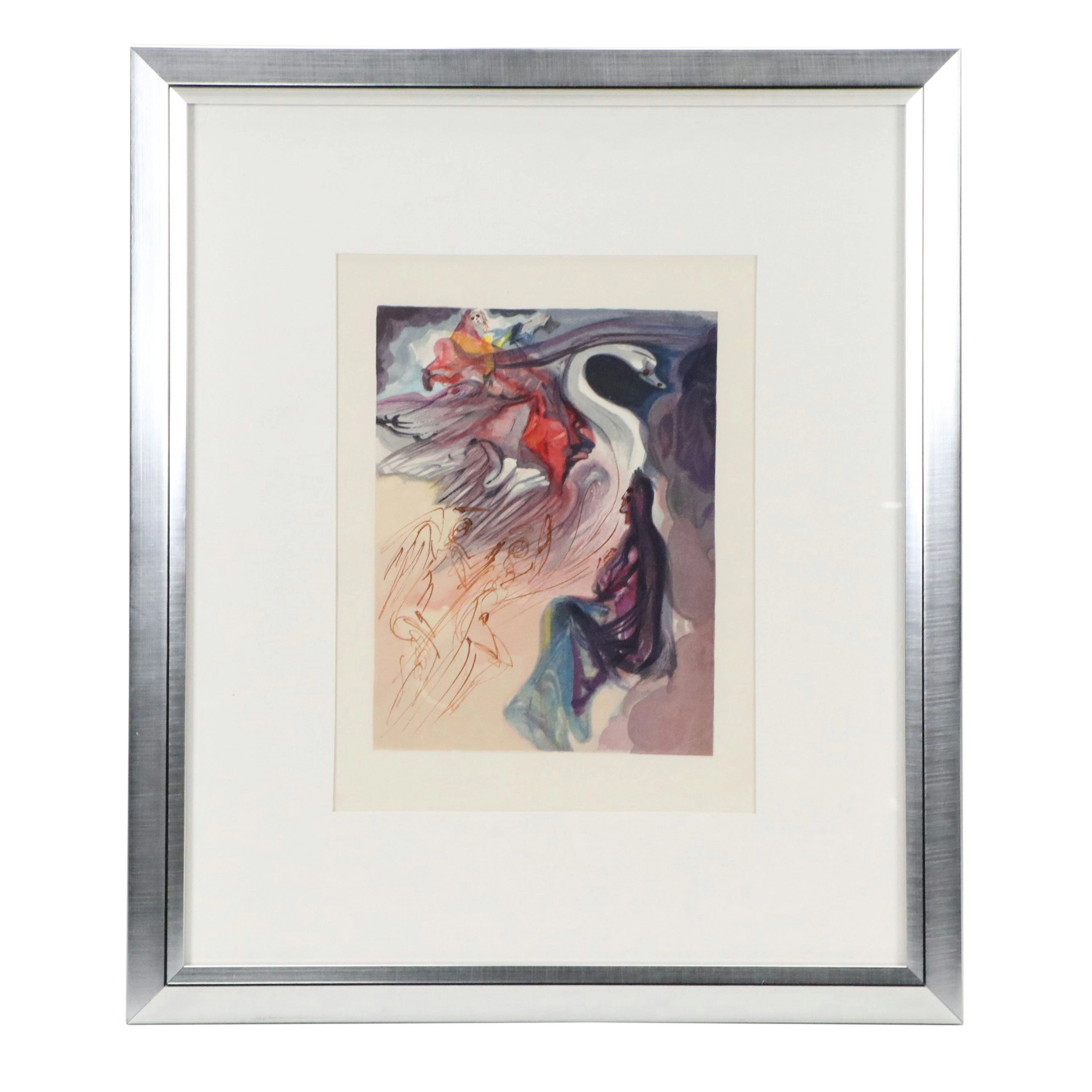 Salvador Dalí Wood Engraving "Le langage de l’oiseau"