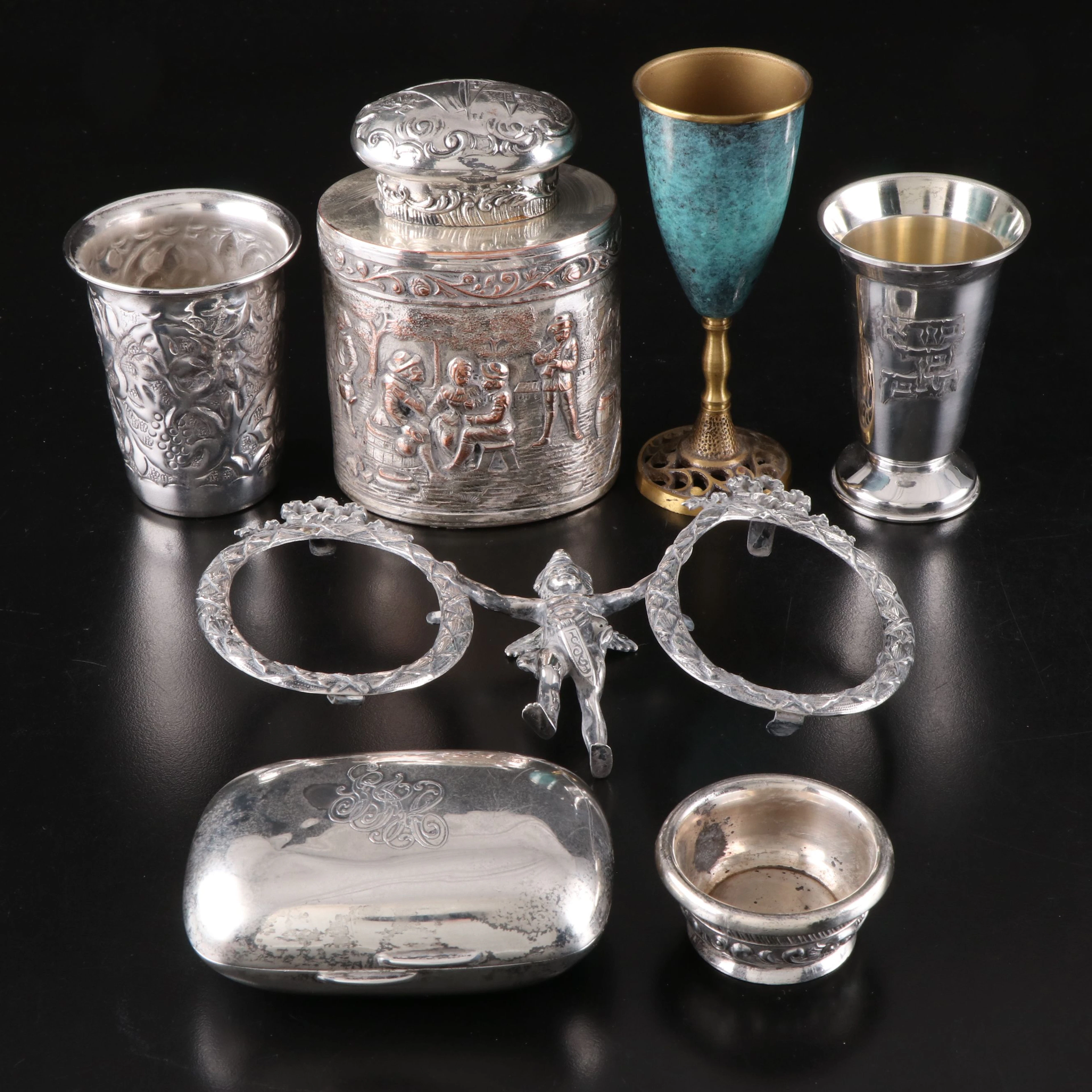 Tiffany & Co. Sterling Vanity Box and Other Silver Plate Décor