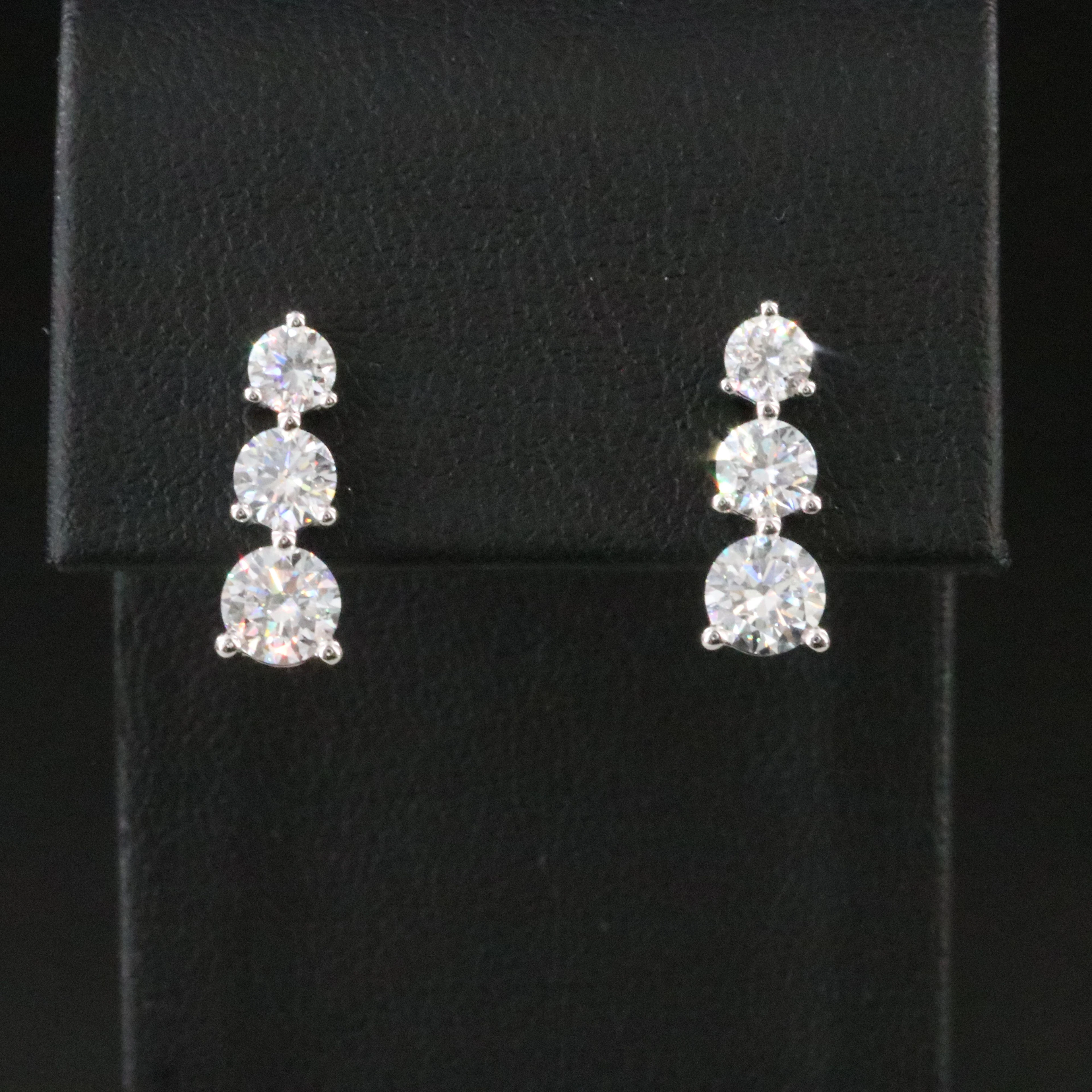 14K 2.07 CTW Lab Grown Diamond Drop Earrings