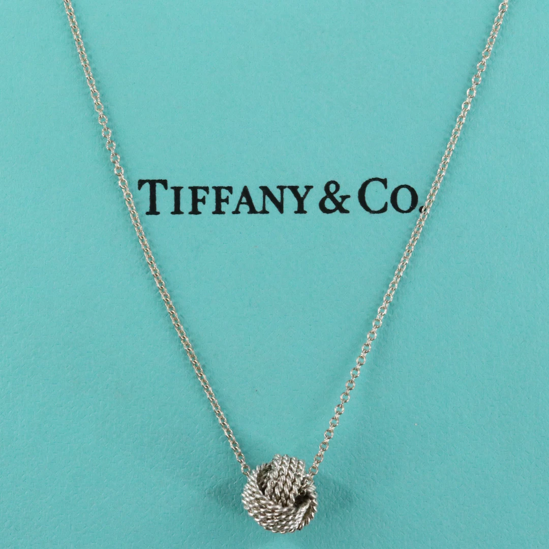 Tiffany & Co. Sterling Twist Knot Pendant Necklace