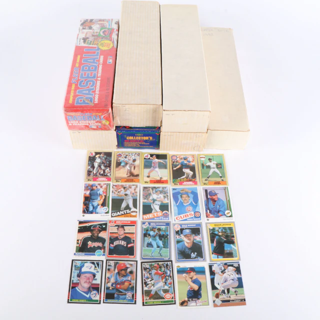 Seven 1985 to 1992 Baseball Card Sets, Donruss, Topps, Fleer, Upper Deck