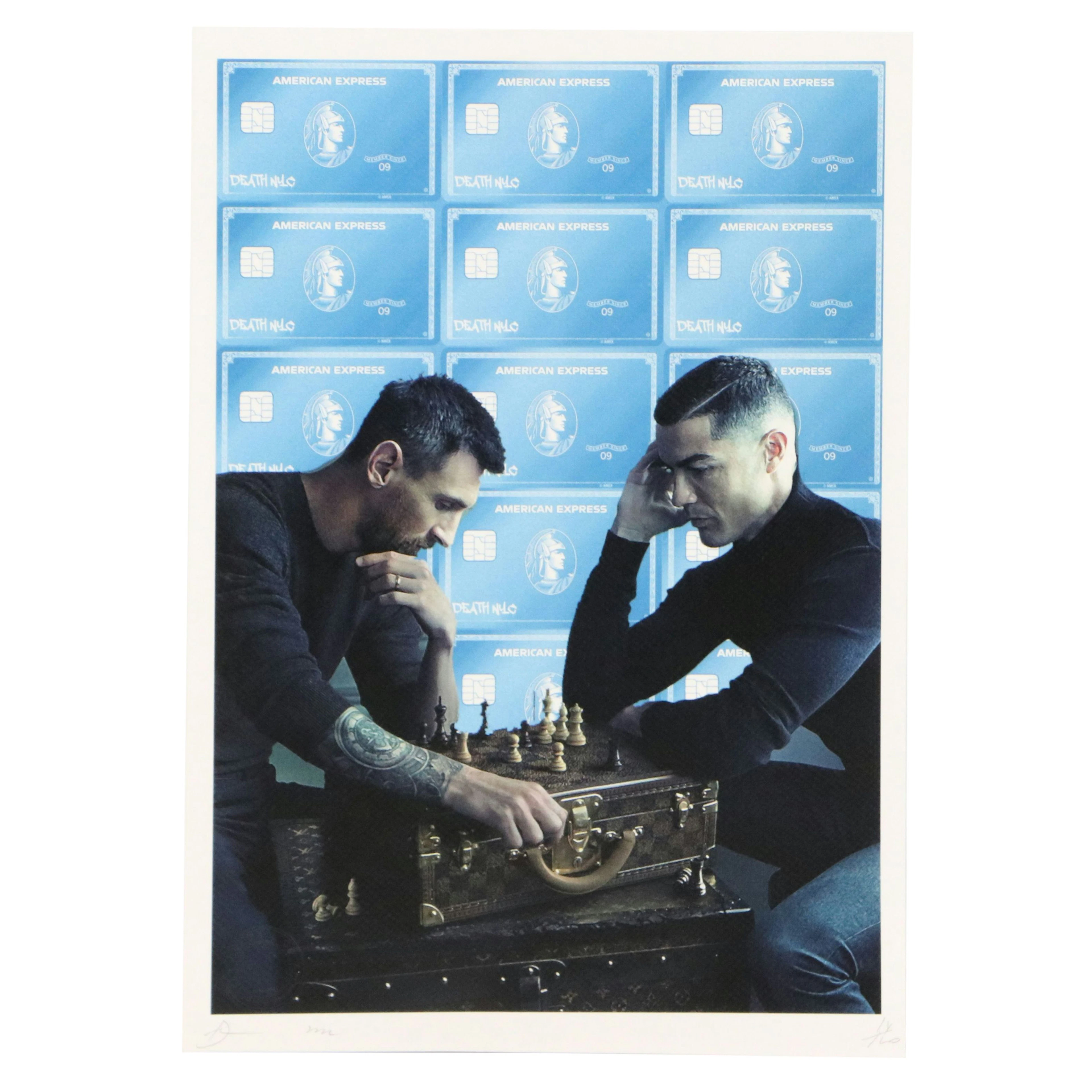 Death NYC Pop Art Graphic Print Homage to Messi and Ronaldo