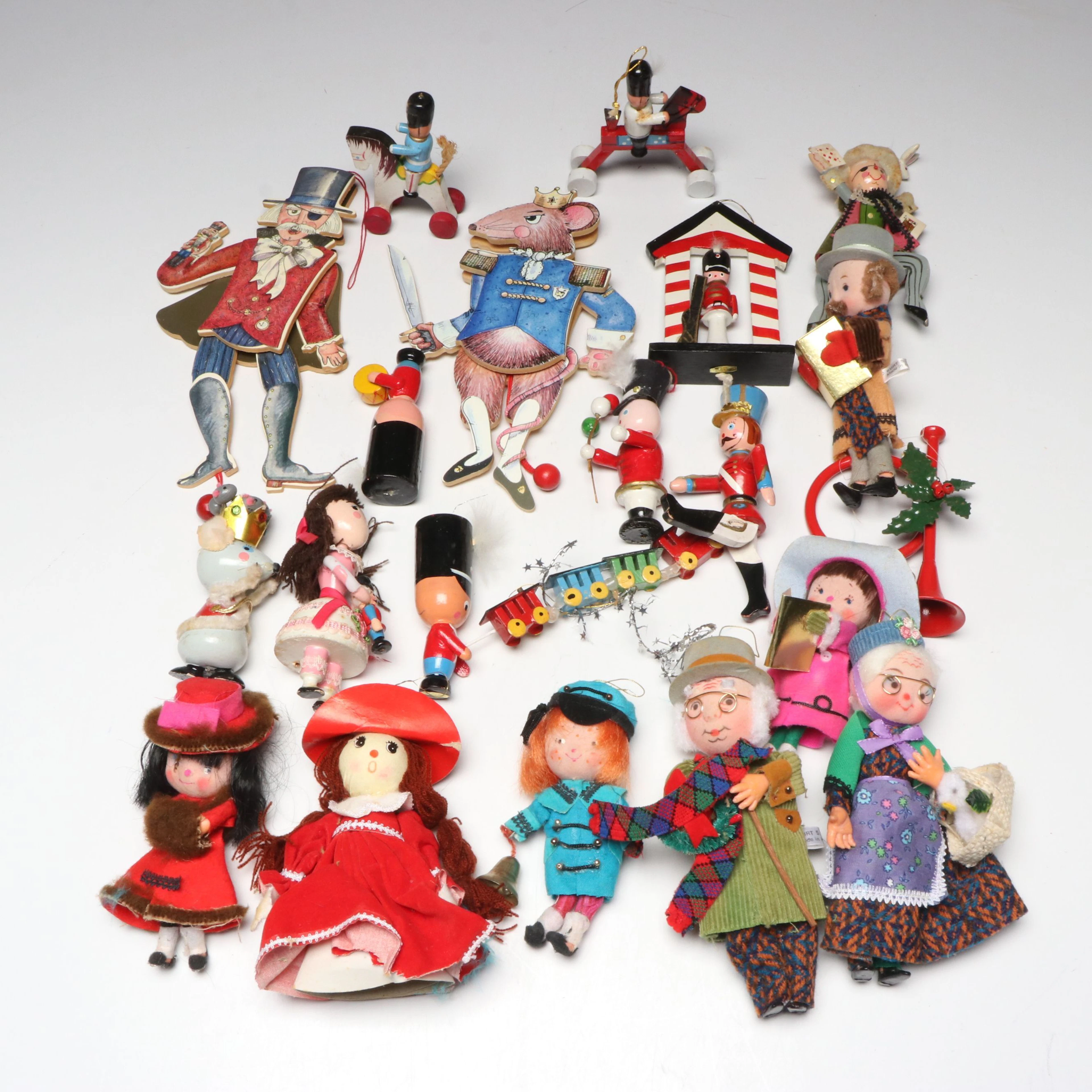 Kurt S. Adler Carolers with Nutcracker Themed and Other Christmas Ornaments