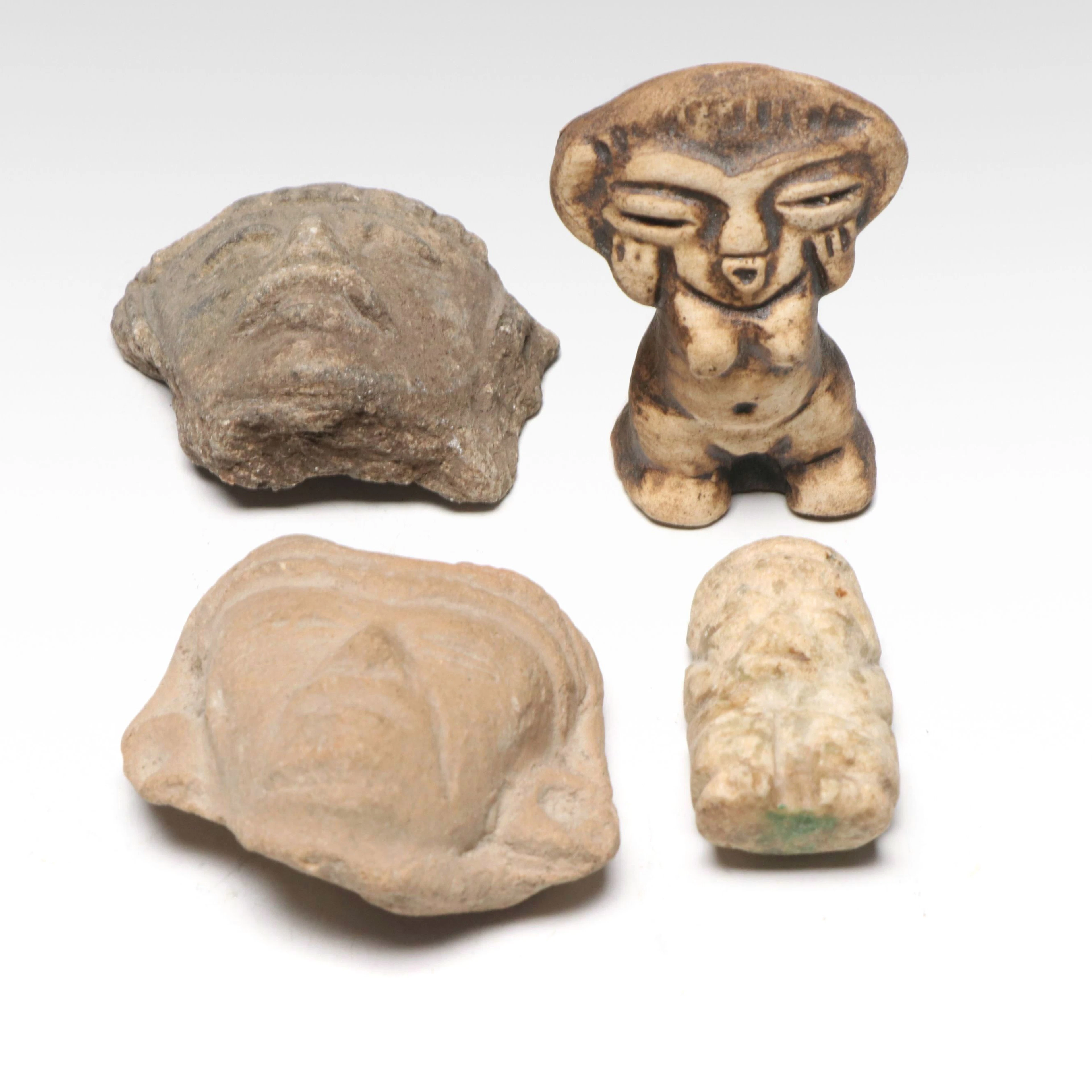 Pre-Columbian Style Ceramic Fragments and Figurines