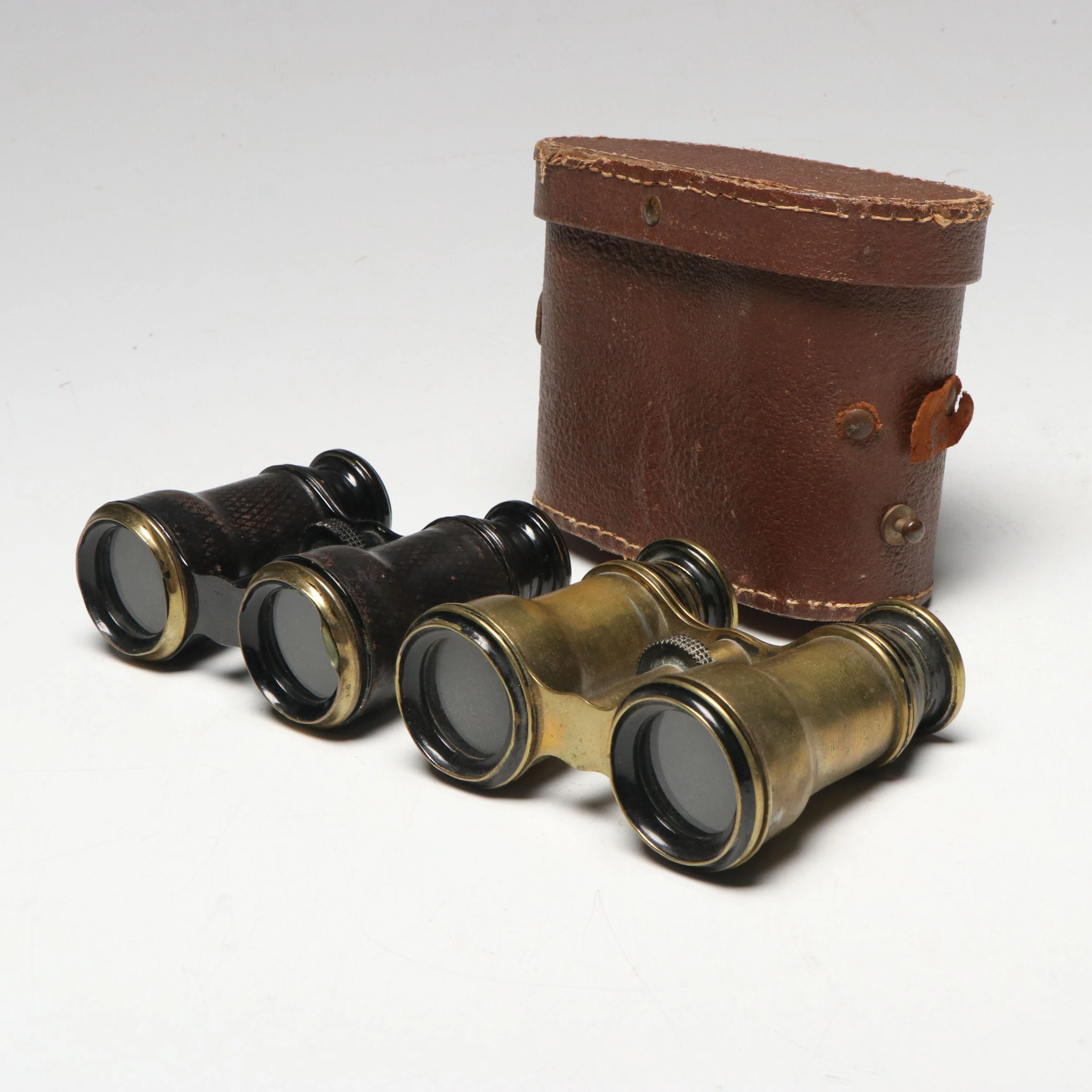 Chevalier and Other Opera Glasses with Case, Late 19th/Early 20th C.