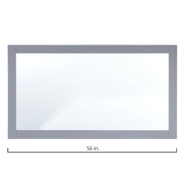 Contemporary Grey-Painted Wood Framed Vanity Mirror