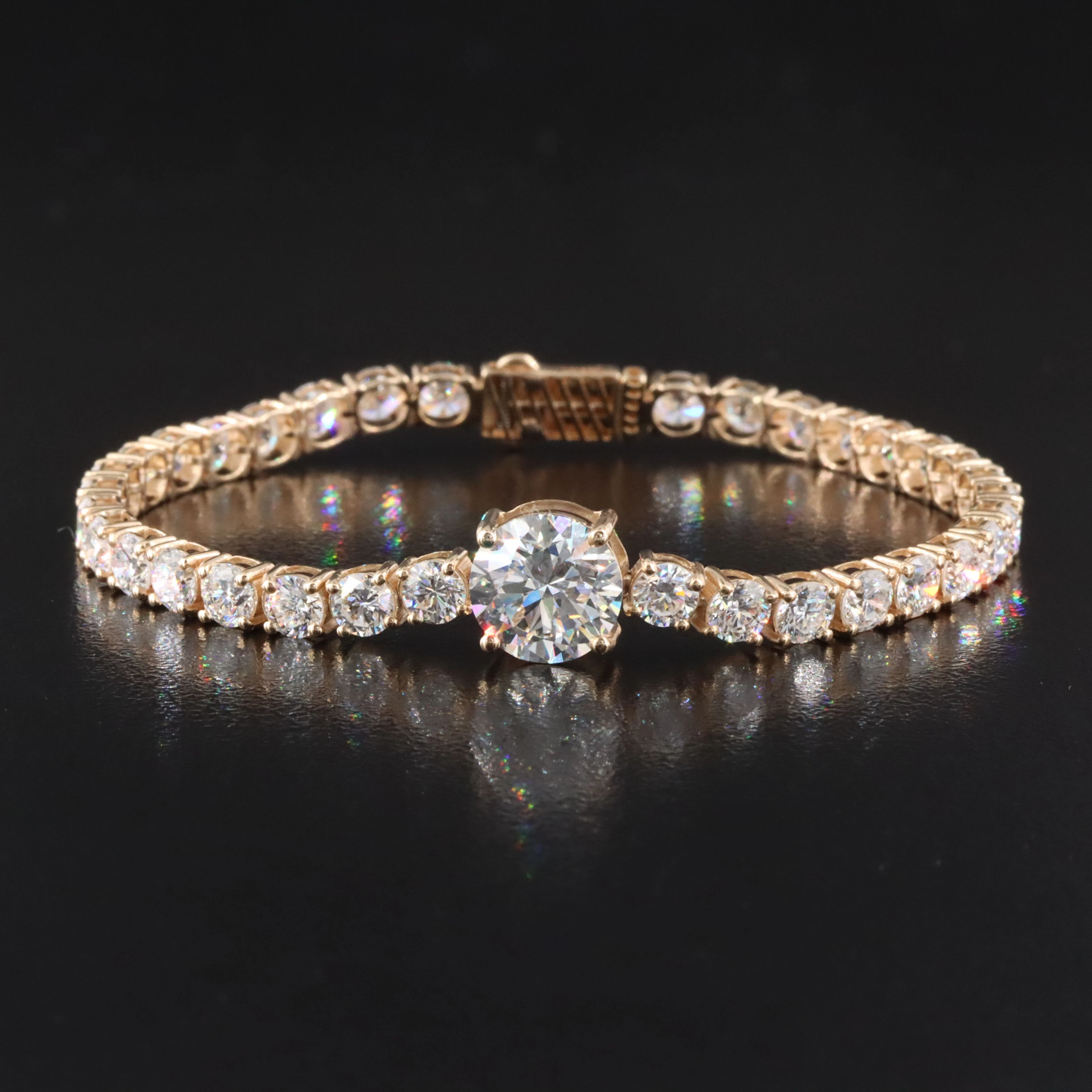 14K 8.35 CTW Lab Grown Diamond Bracelet with IGI Report